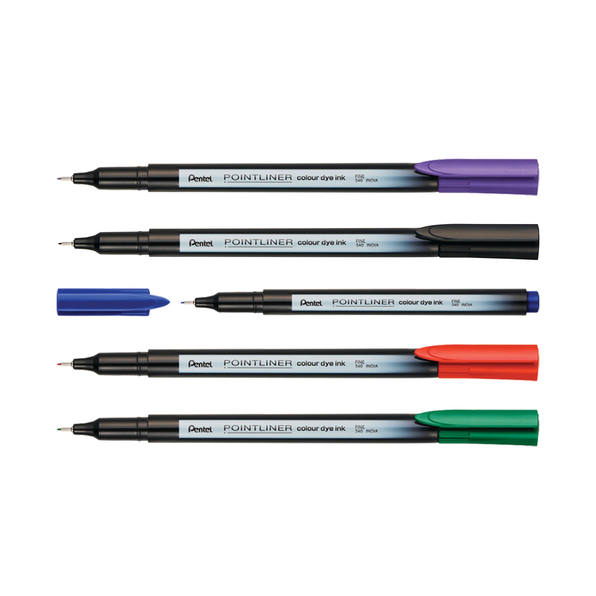 Pentel S40 Pointliners Assorted Colours (Pack of 6) S40-6