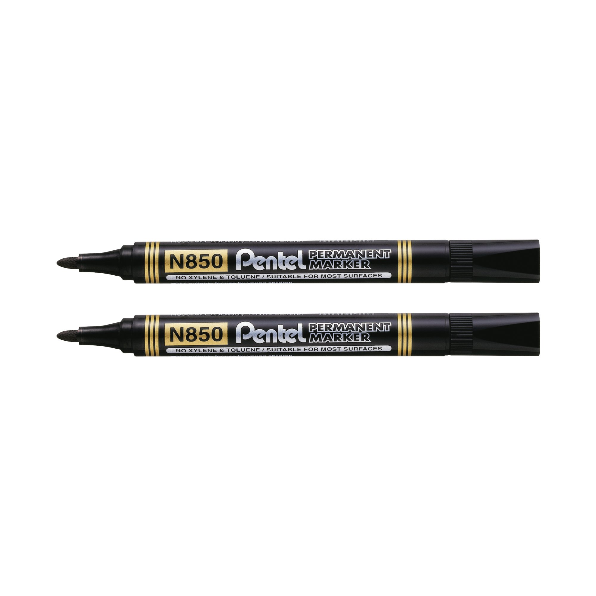 Pentel N850 Permanent Bullet Marker Black (Pack of 12) Buy 1 Get 1 FREE