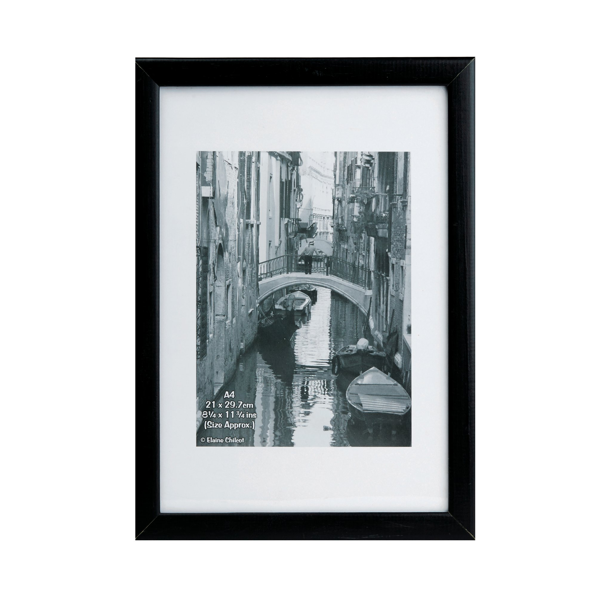 Hampton Frames Wooden Frame A4 Black PAWFA4B-BLK