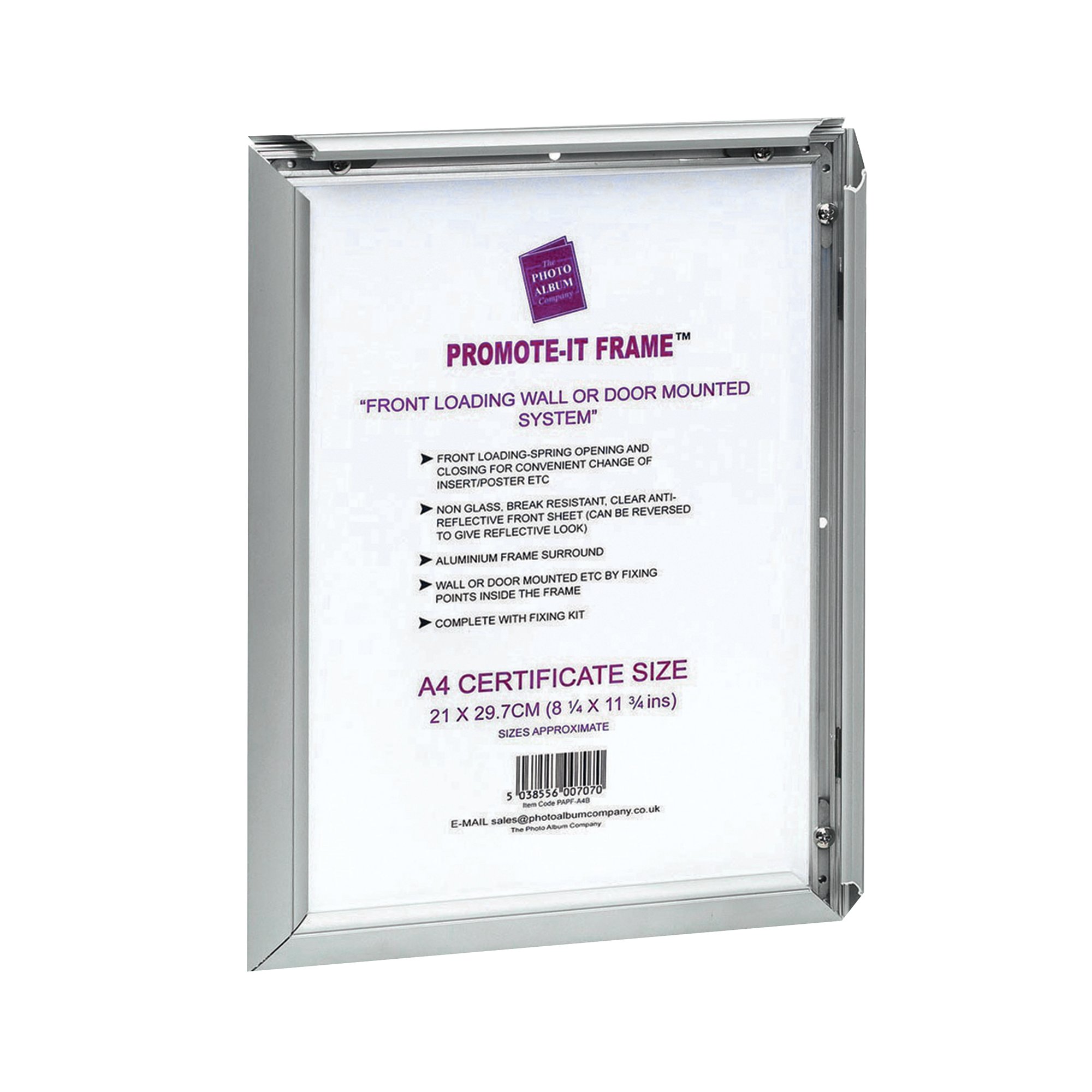 Hampton Frames Promote It Frame A3 Aluminiun Non-Glass Cover PAPFA3B