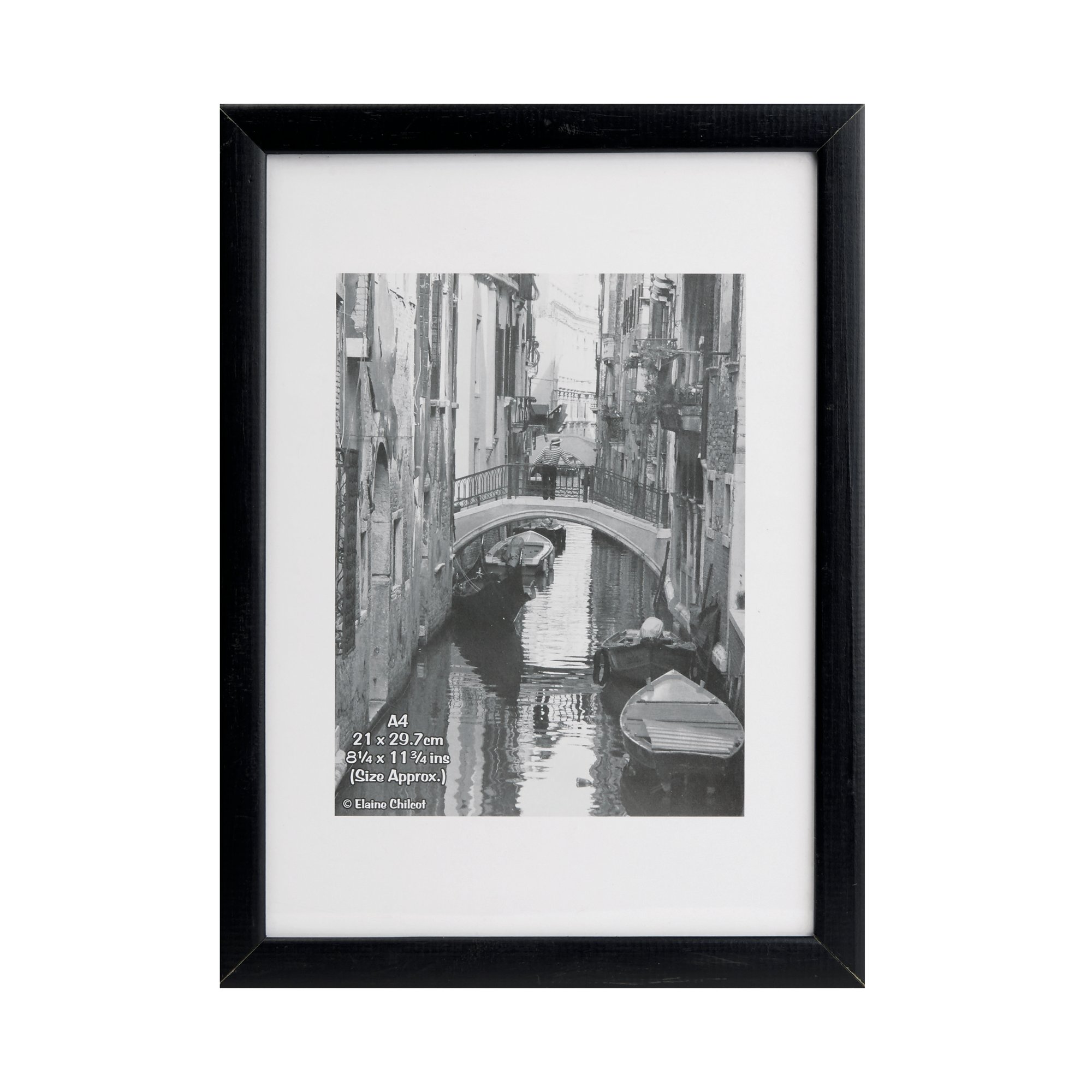 Hampton Frames Black Wood Certificate Frame Non Glass KENTA4NG