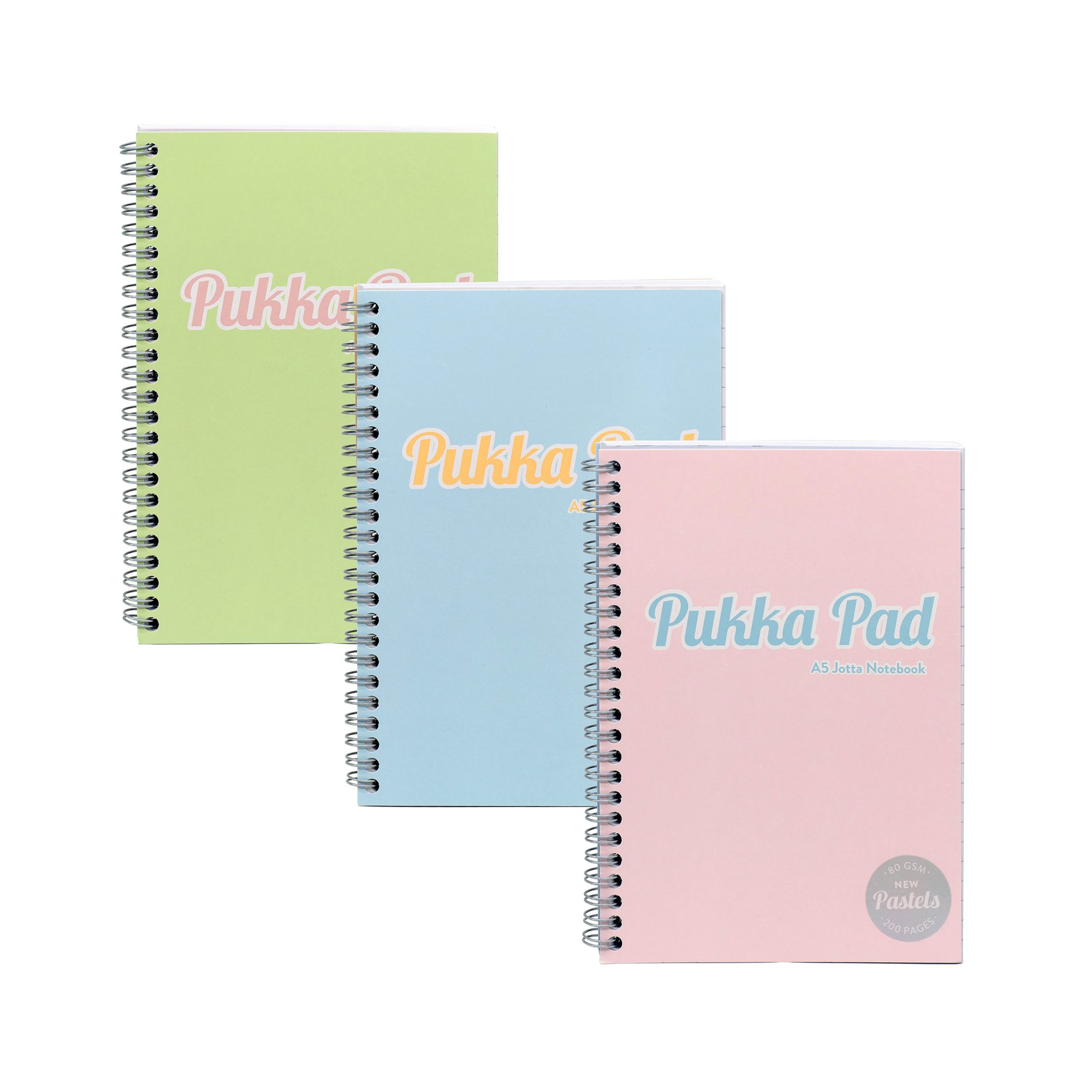 Pukka Pad Pastel Project Book A4 Assorted (Pack of 3) 2012-PST