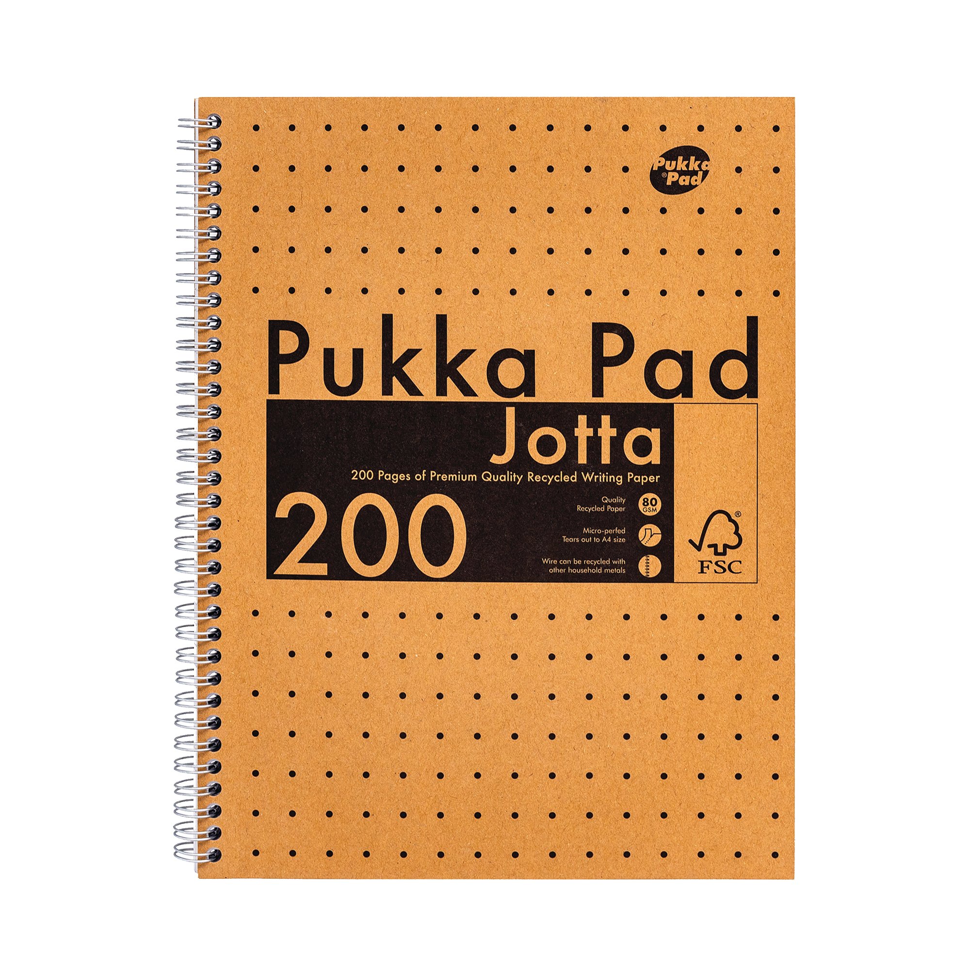 Pukka Pad Kraft Jotta Notebook A4 (Pack of 3) 9565-KRA