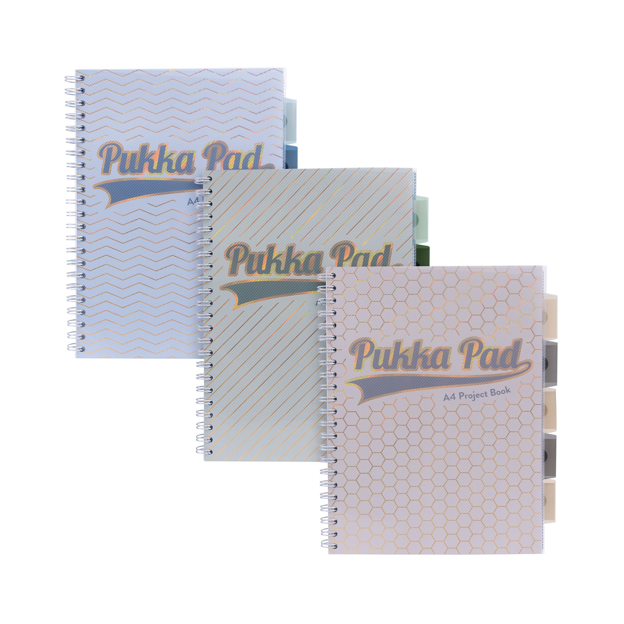 Pukka Pad Haze Project Book A4 Assorted (Pack of 3) 9871AST-HZE