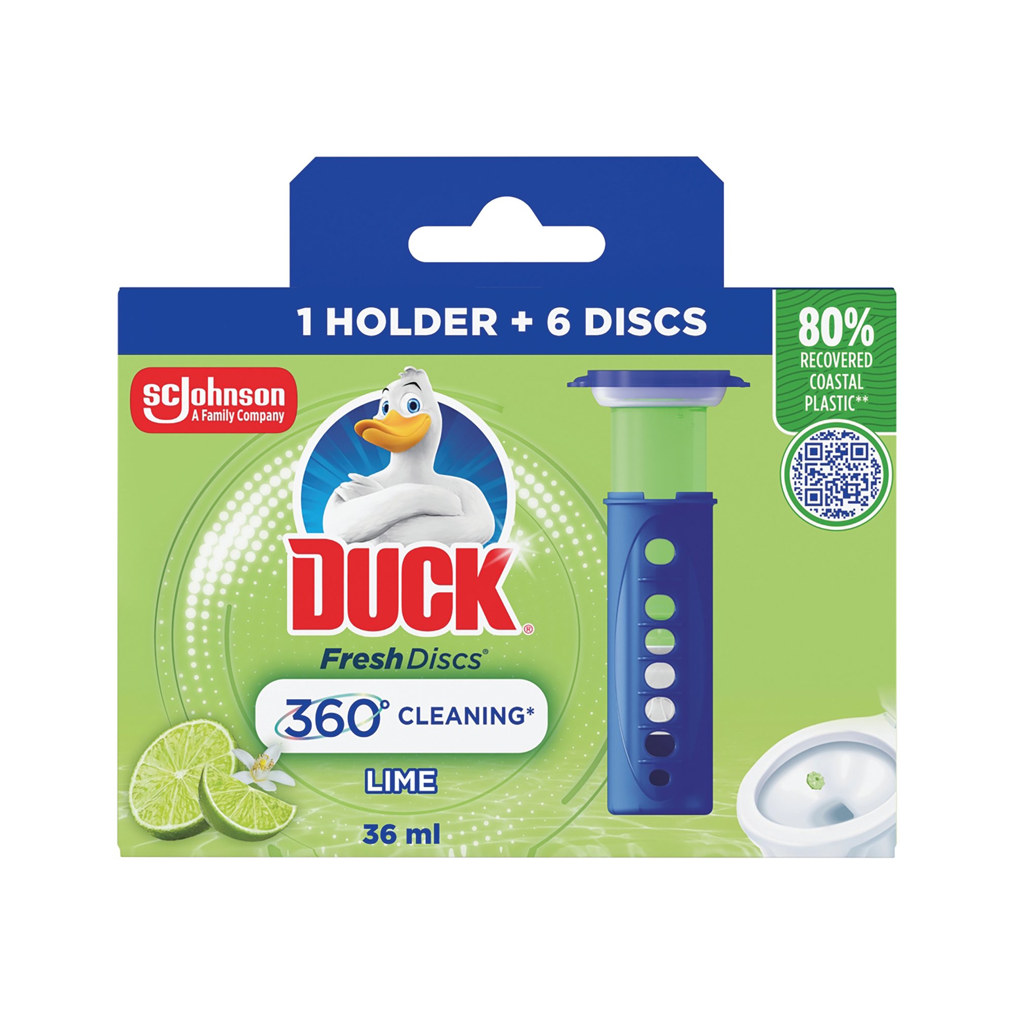 Duck Fresh Toilet Disc Starter Pack Lime Pack of 5 C011173