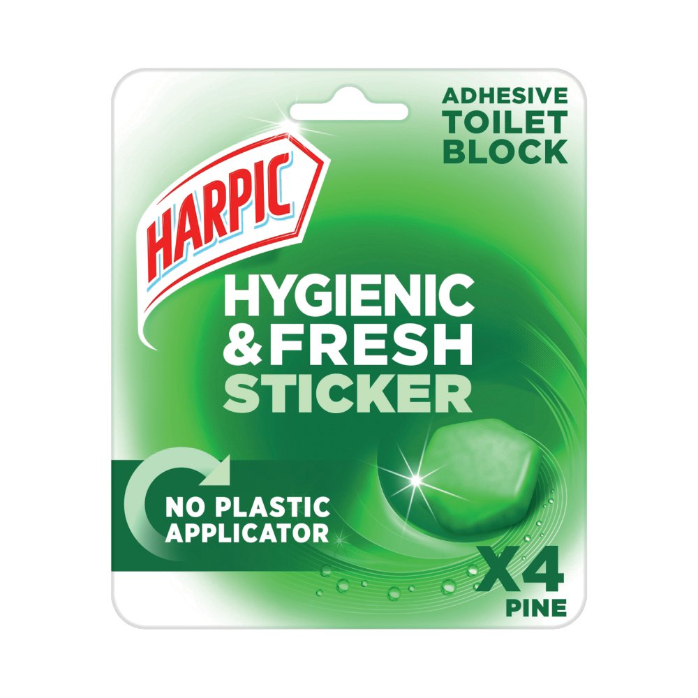 Harpic Hygienic Fresh Sticker Adhesive Toilet Block Pine (Pack of 6) 3275287