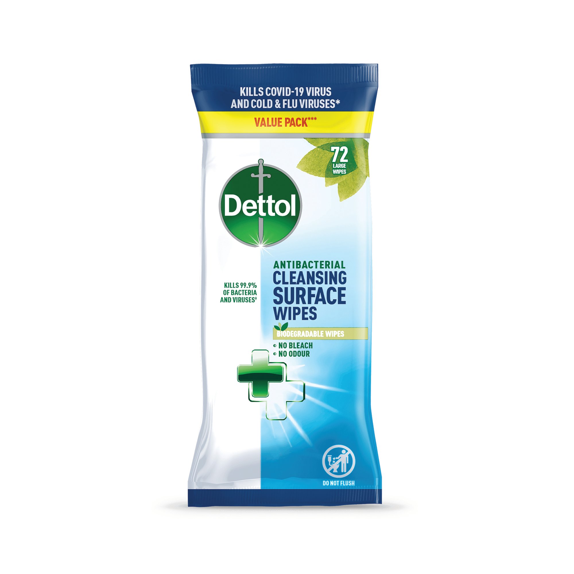 Dettol Antibacterial Cleansing Wipes x72 Wipes (Pack of 6) 3297921