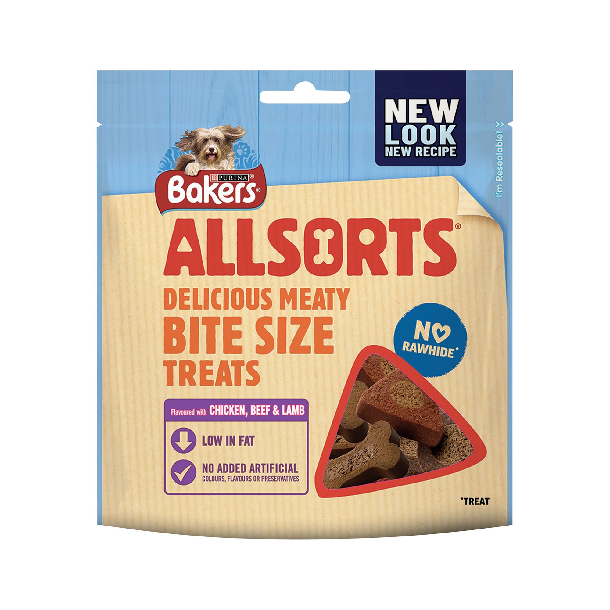 Bakers Allsorts Dog Treats with Chicken Beef and Lamb 98g (Pack of 6) 261412