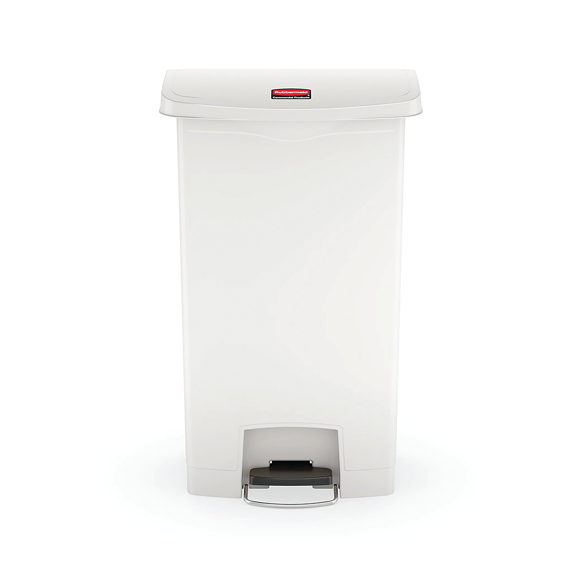 Rubbermaid Slim Jim Pedal Bin 50 Litres White 1883557