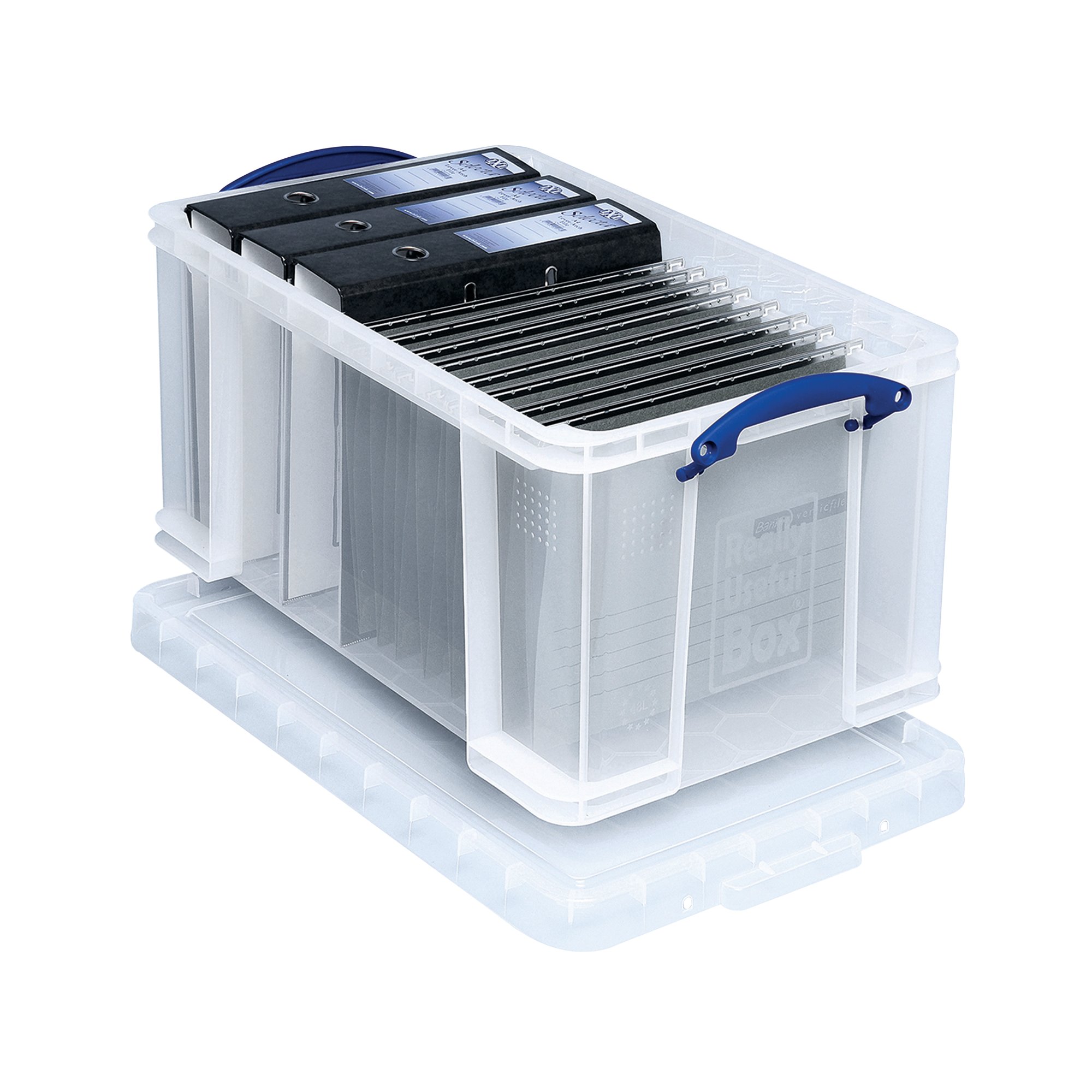 Really Useful 48L Plastic Storage Box 600x400x310mm Clear 48C
