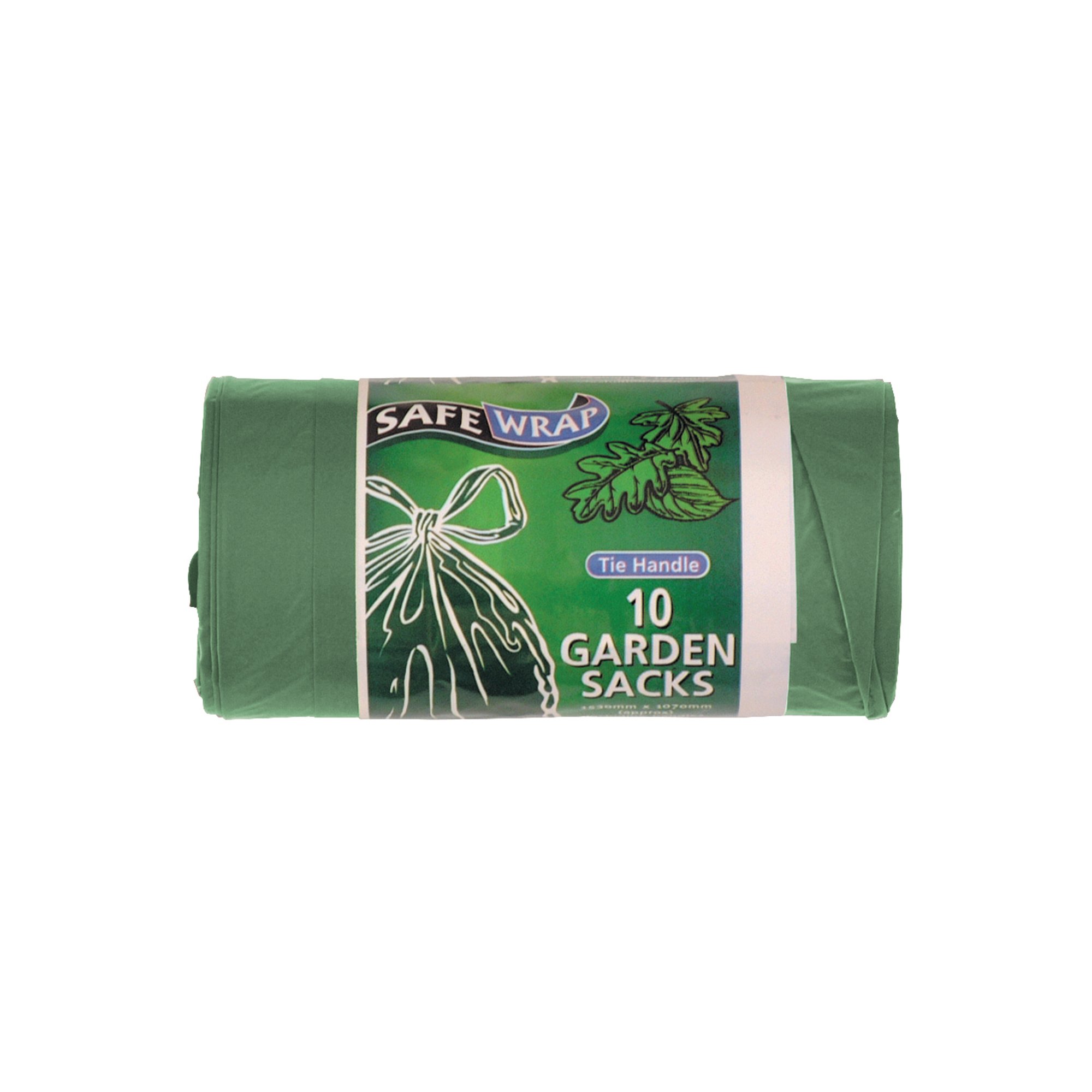 Safewrap Tie Handle Garden Refuse Sack 10 Per Roll Pack of 4 0464