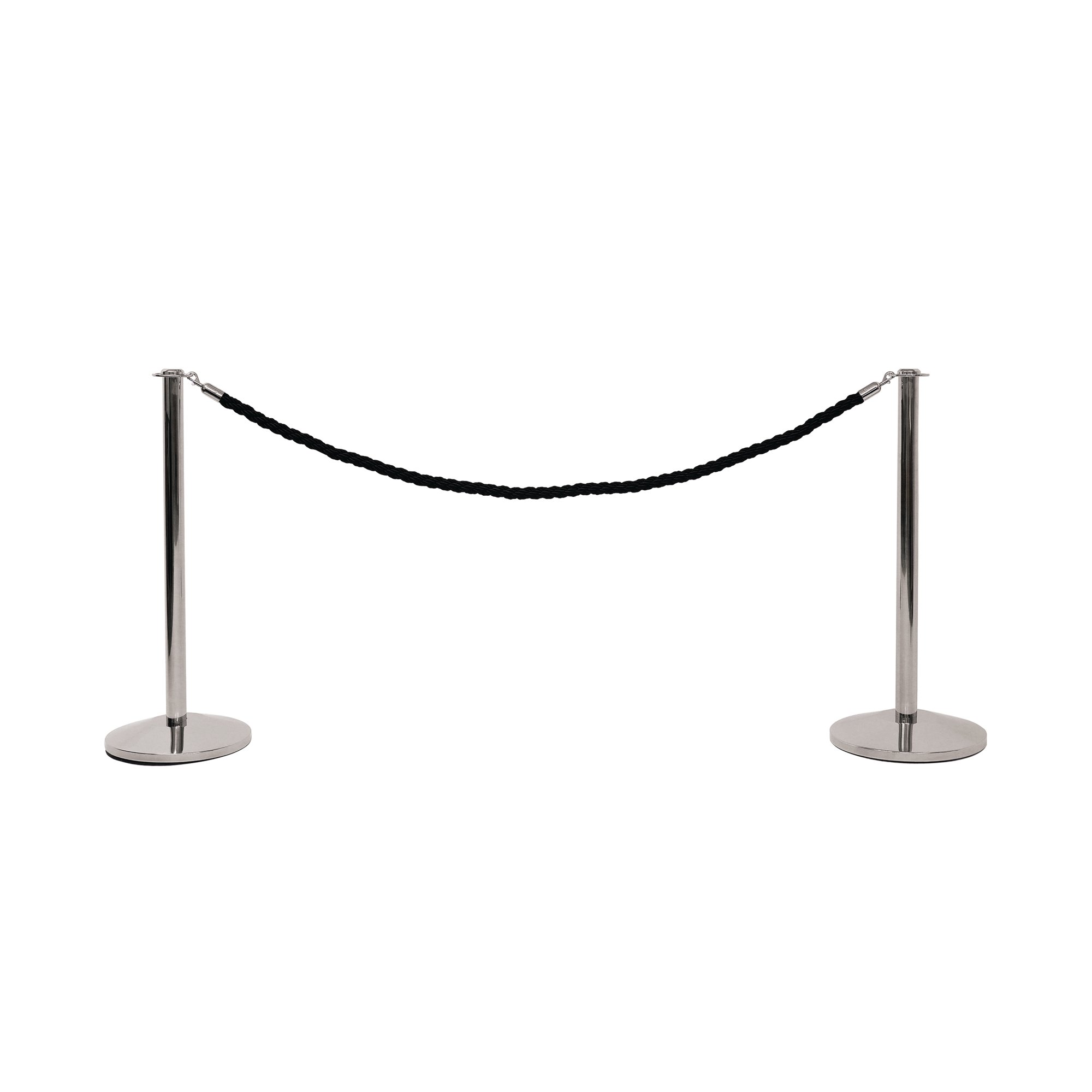 VFM Barrier Posts H990mm Silver Pack of 2 421936