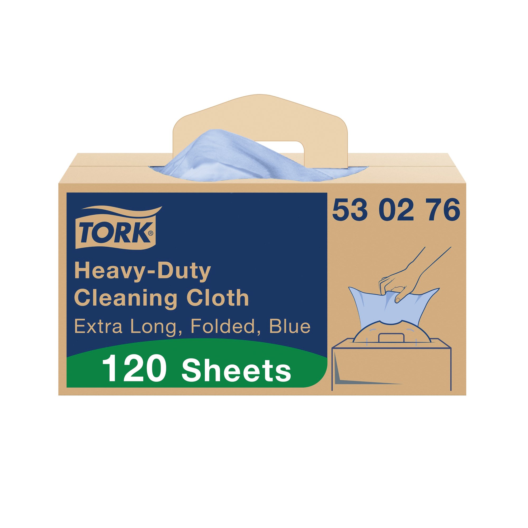 Tork Heavy-Duty Cleaning Cloth Blue (Pack of 120) 530276