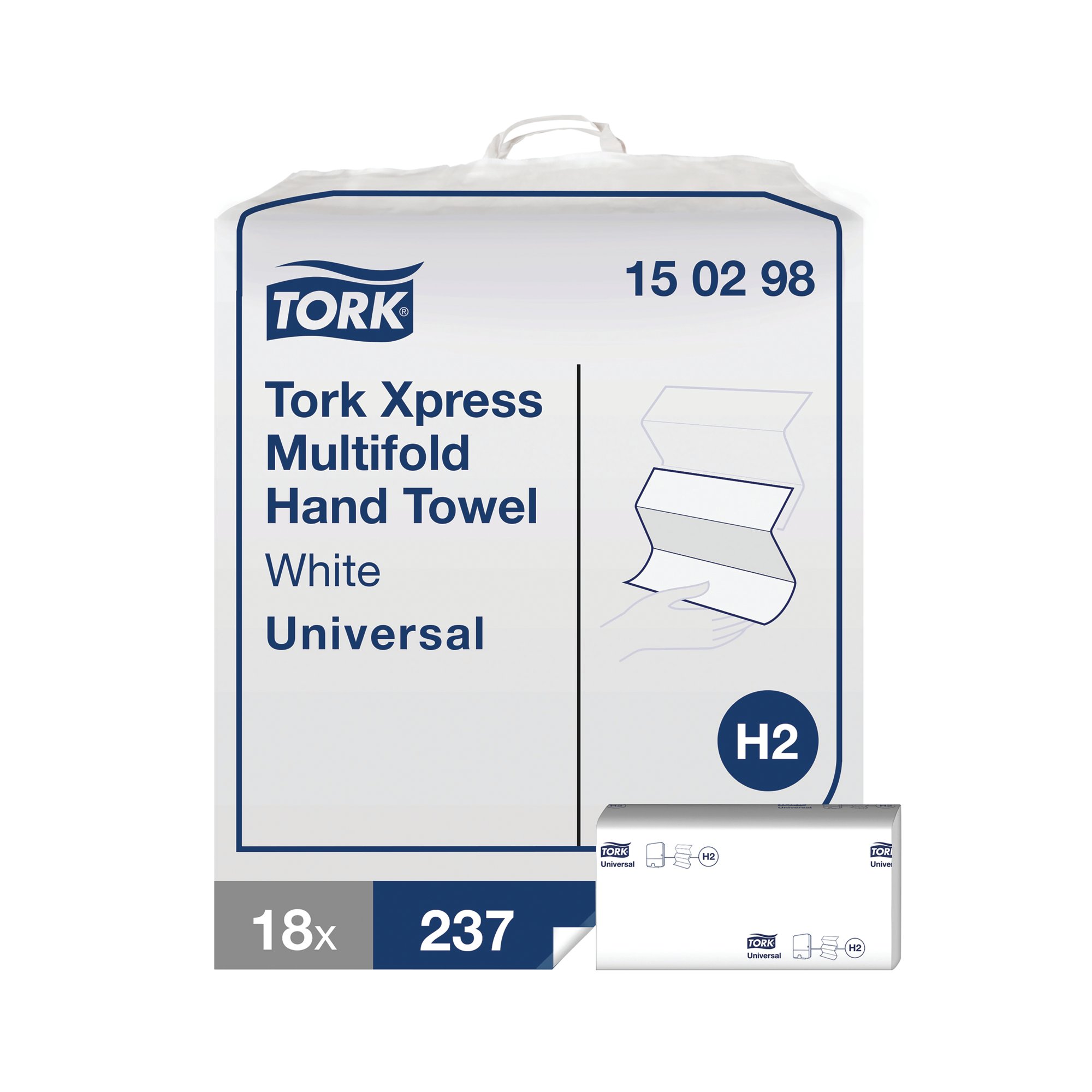 Tork Xpress Universal Z-Fold Multifold Hand Towel 2-Ply White (Pack of 4266) 150298