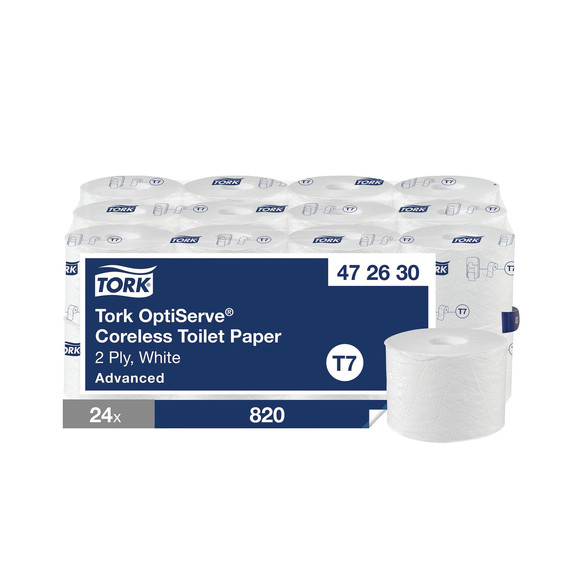 Tork OptiServe Coreless Toilet Paper Advanced 2-Ply (Pack of 24) 472630