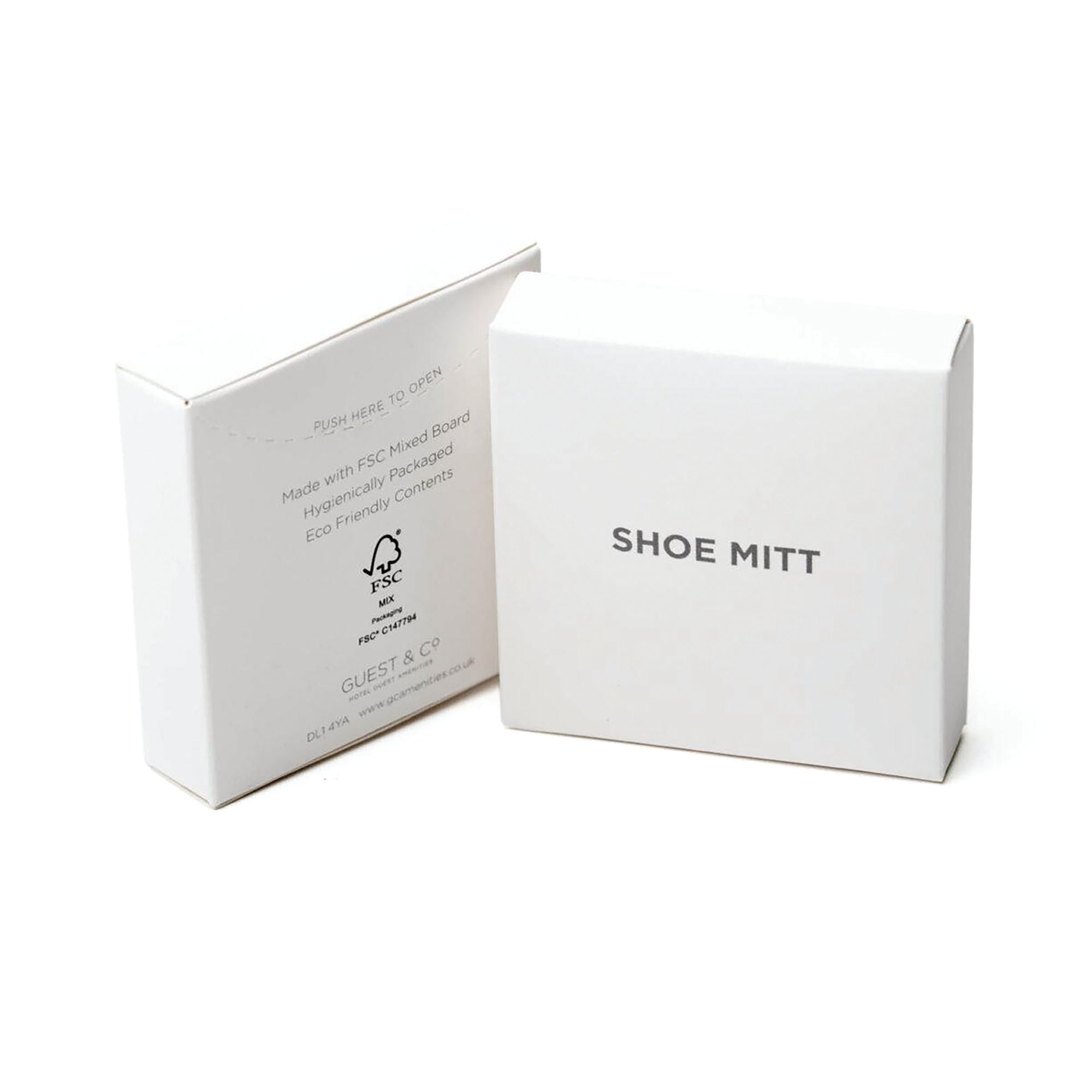 White Boxed Eco White Cotton Shoe Mitt 180x140mm (Pack of 250) I012
