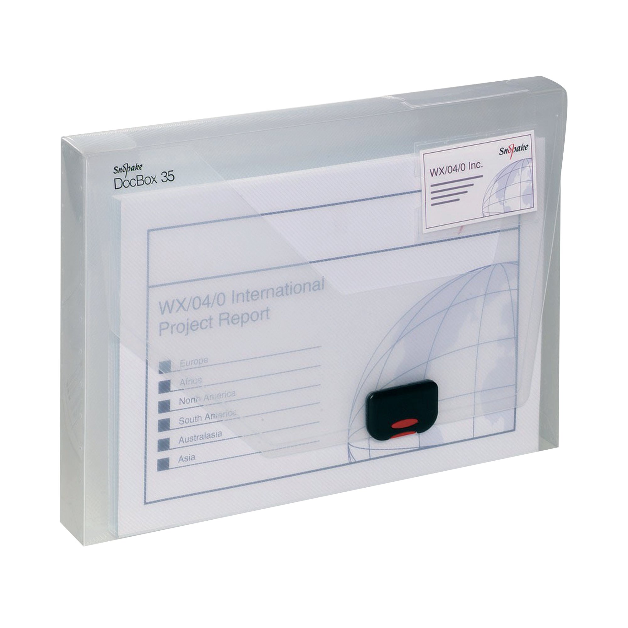 Snopake 35mm Capacity Document Box A4 Clear 12861