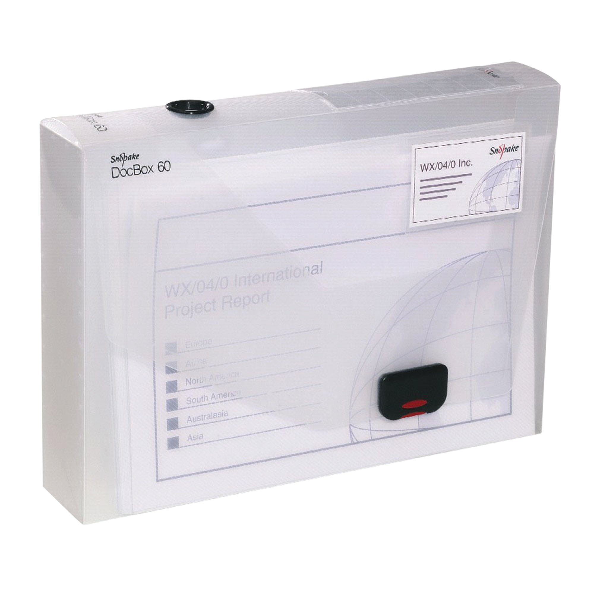 Snopake 60mm Capacity Document Box A4 Clear 12871