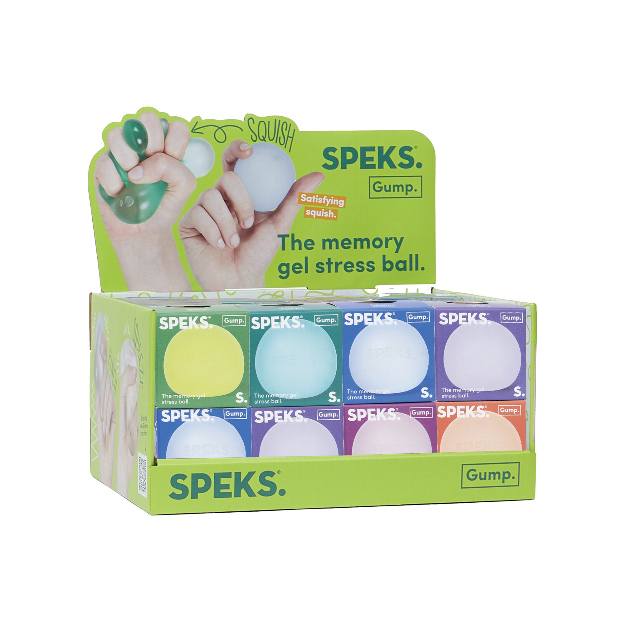 Speks Gump Original Stress Ball Assorted Pack of 48 Gump48MixDisp