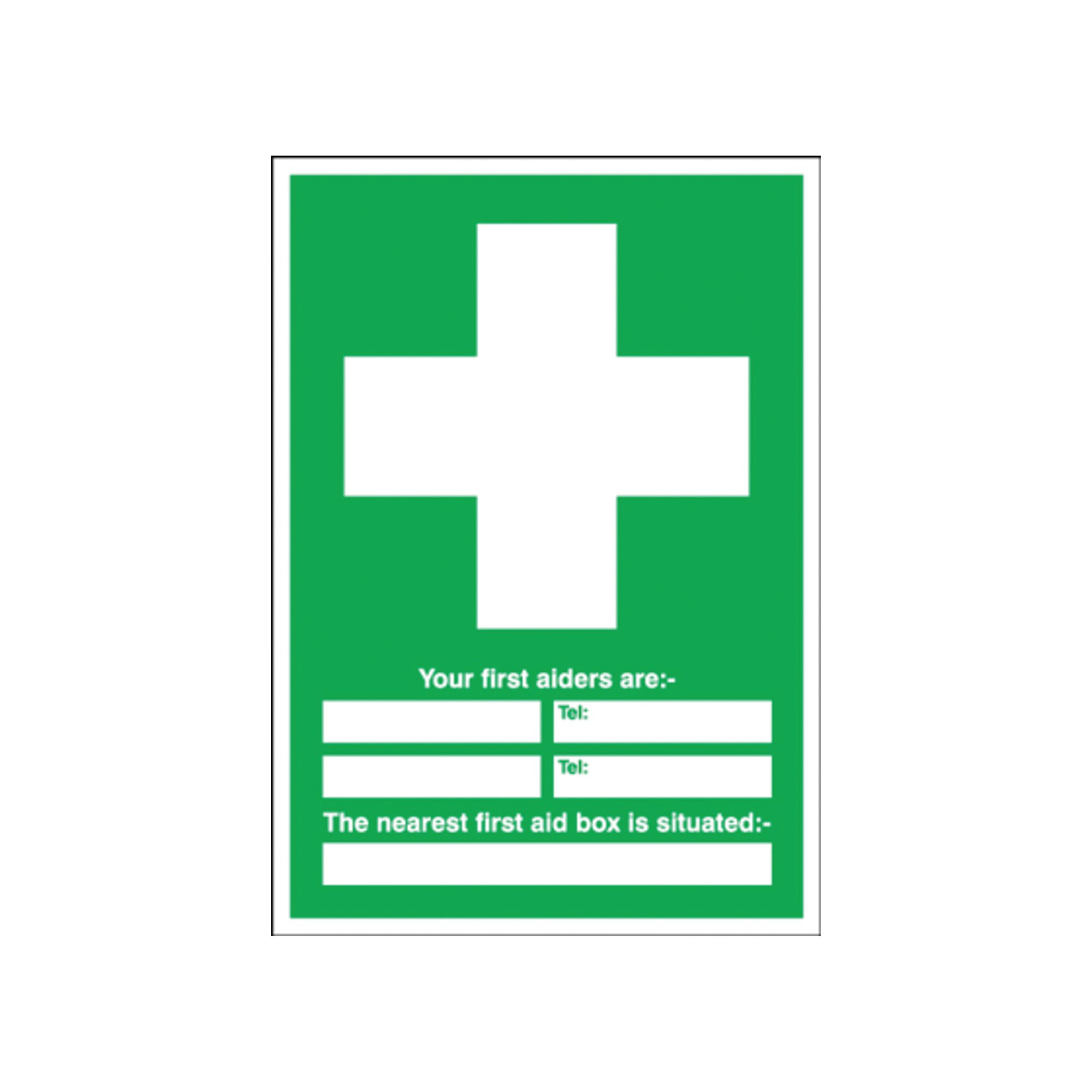 Safety Sign First Aid 600x450mm PVC E91A/R