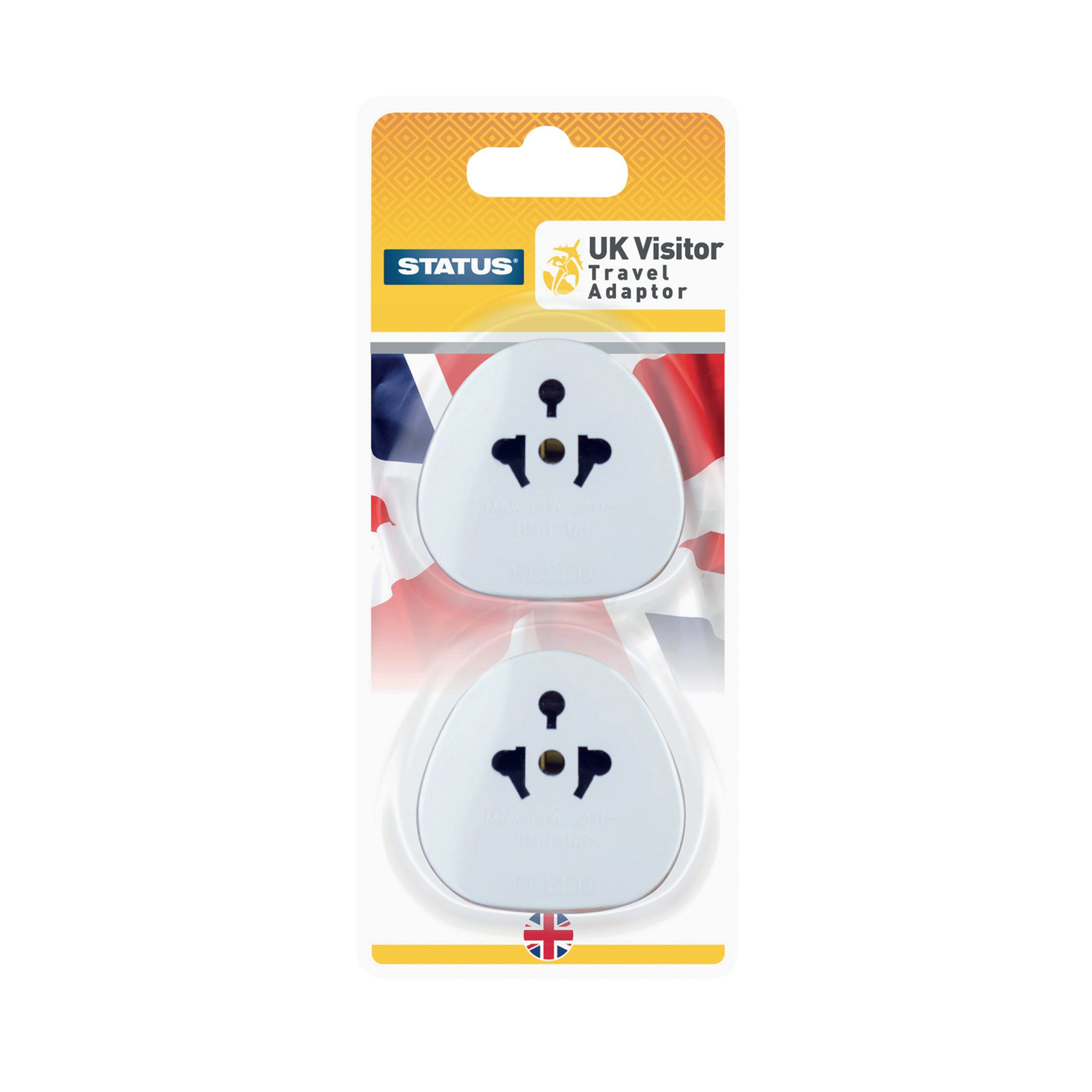 Status UK Travel Adaptor (Pack of 2) SUKVISTA2PK4