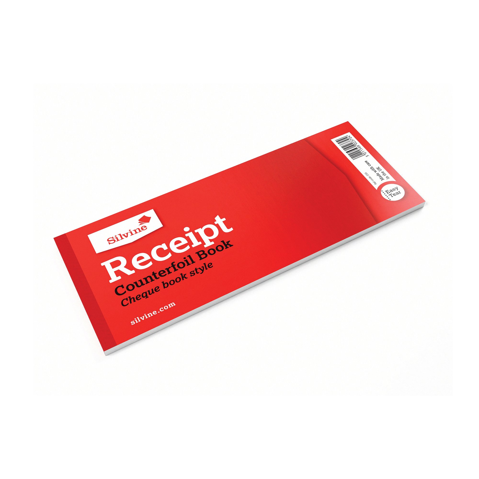 Silvine Receipt Book with Counterfoil 80x202mm (36 Pack) 233