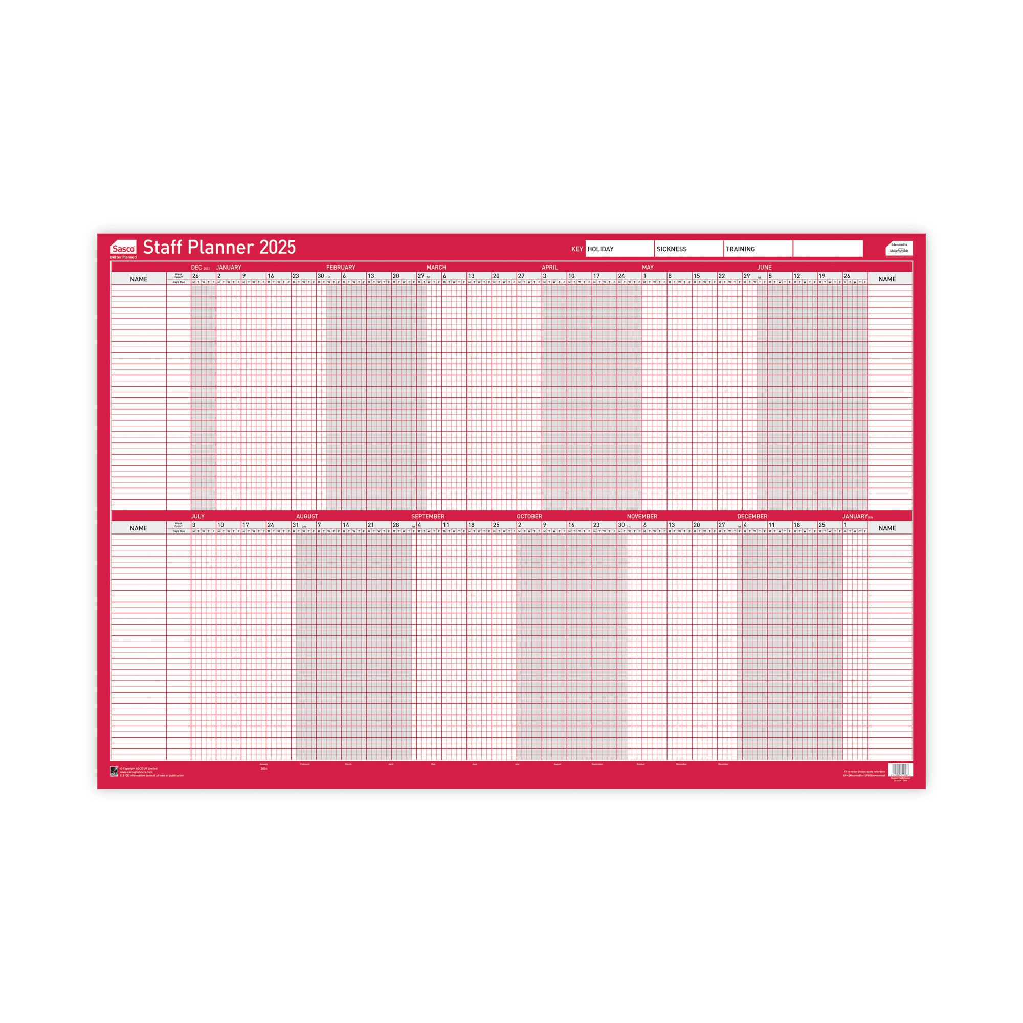 Sasco Staff Planner Mounted 2025 SY1076225