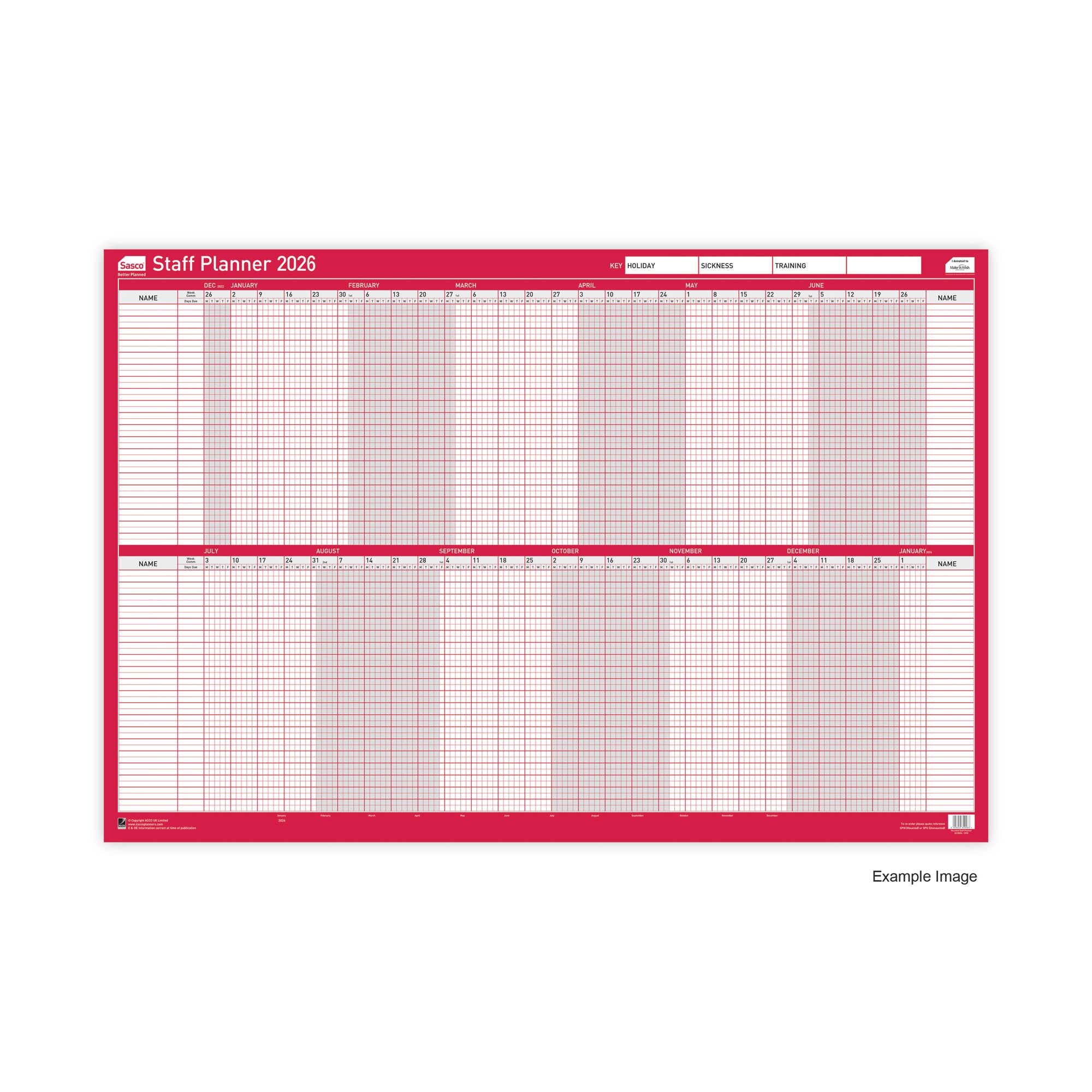 Sasco Staff Planner Mounted 2026 2410275