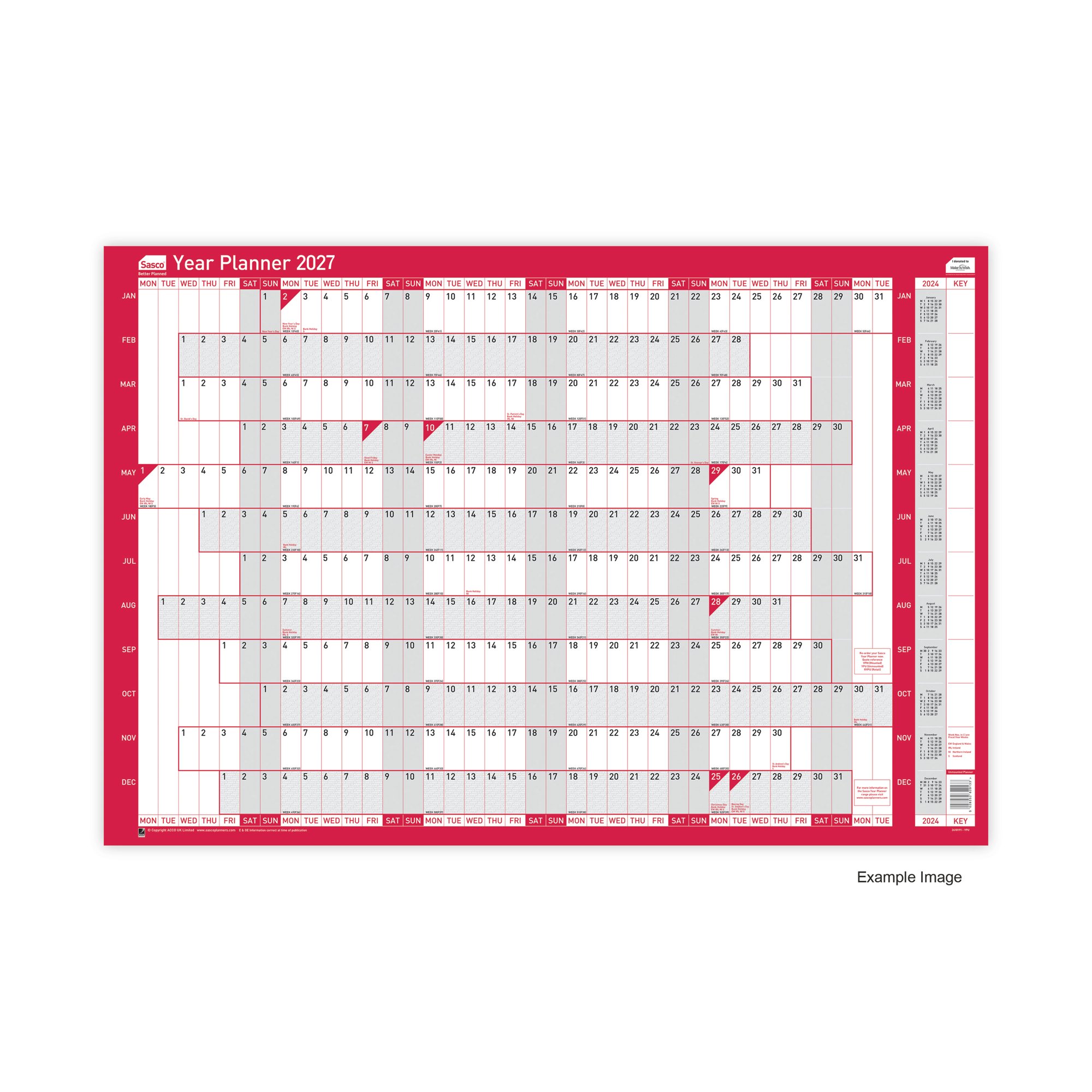 Sasco Year Planner Unmounted 2027 2410286