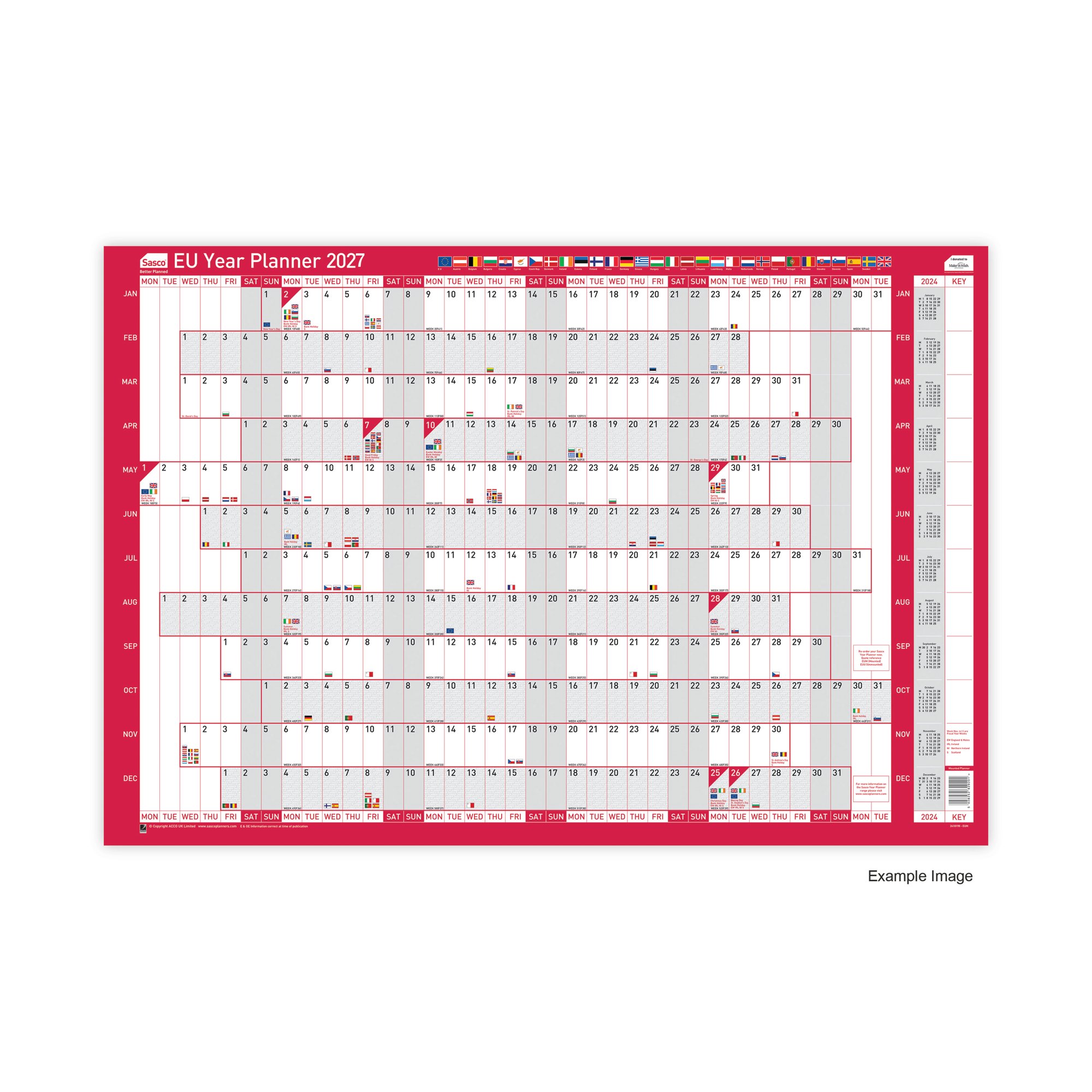 Sasco Year Planner EU Mounted 2027 2410293