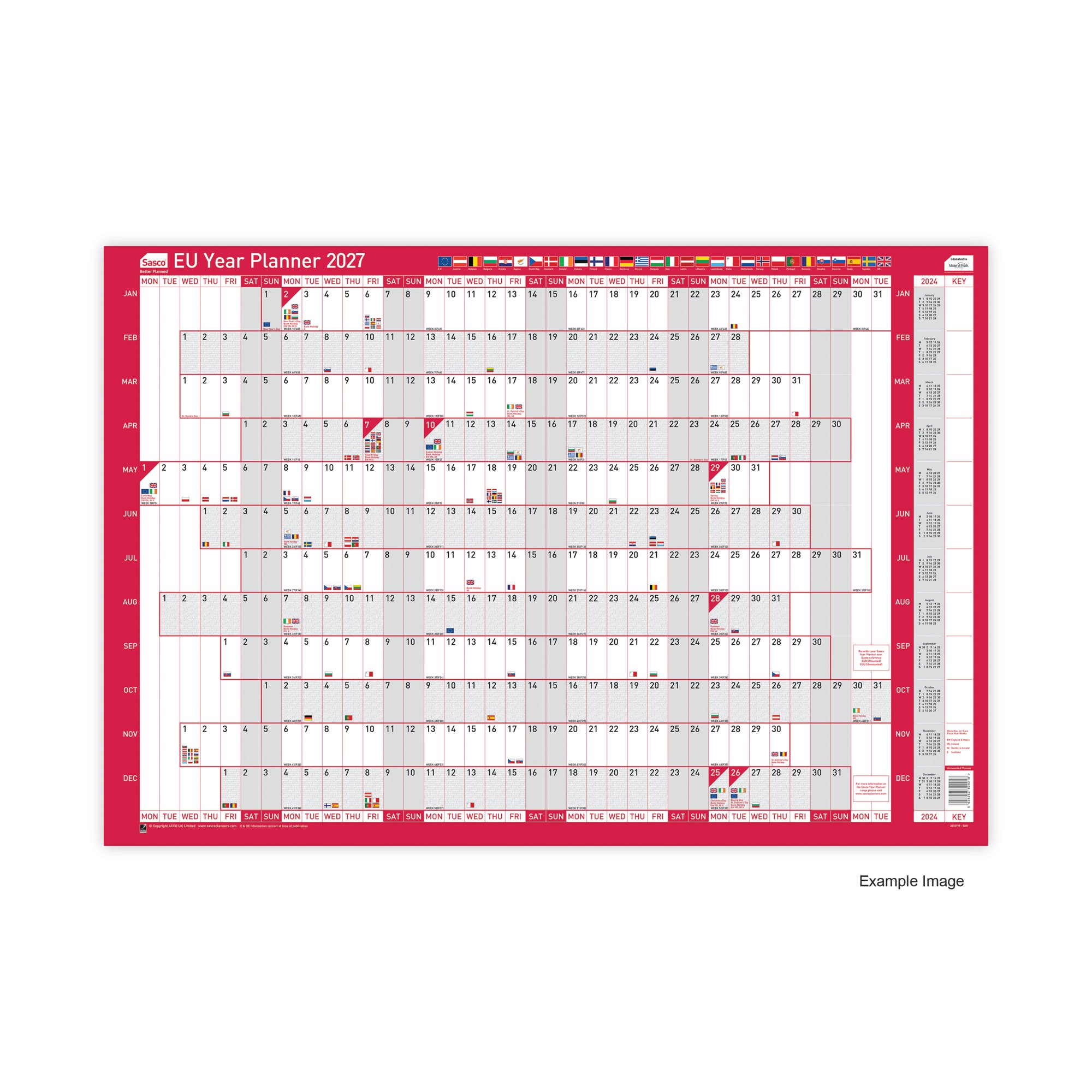 Sasco Year Planner EU Unmounted 2027 2410294