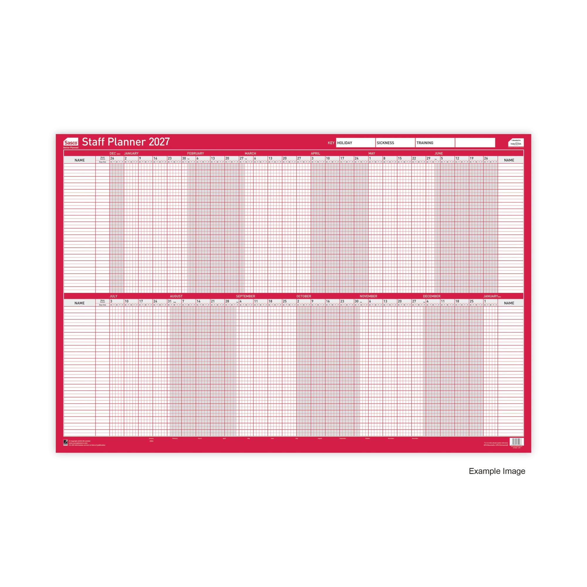 Sasco Staff Planner Mounted 2027 2410299