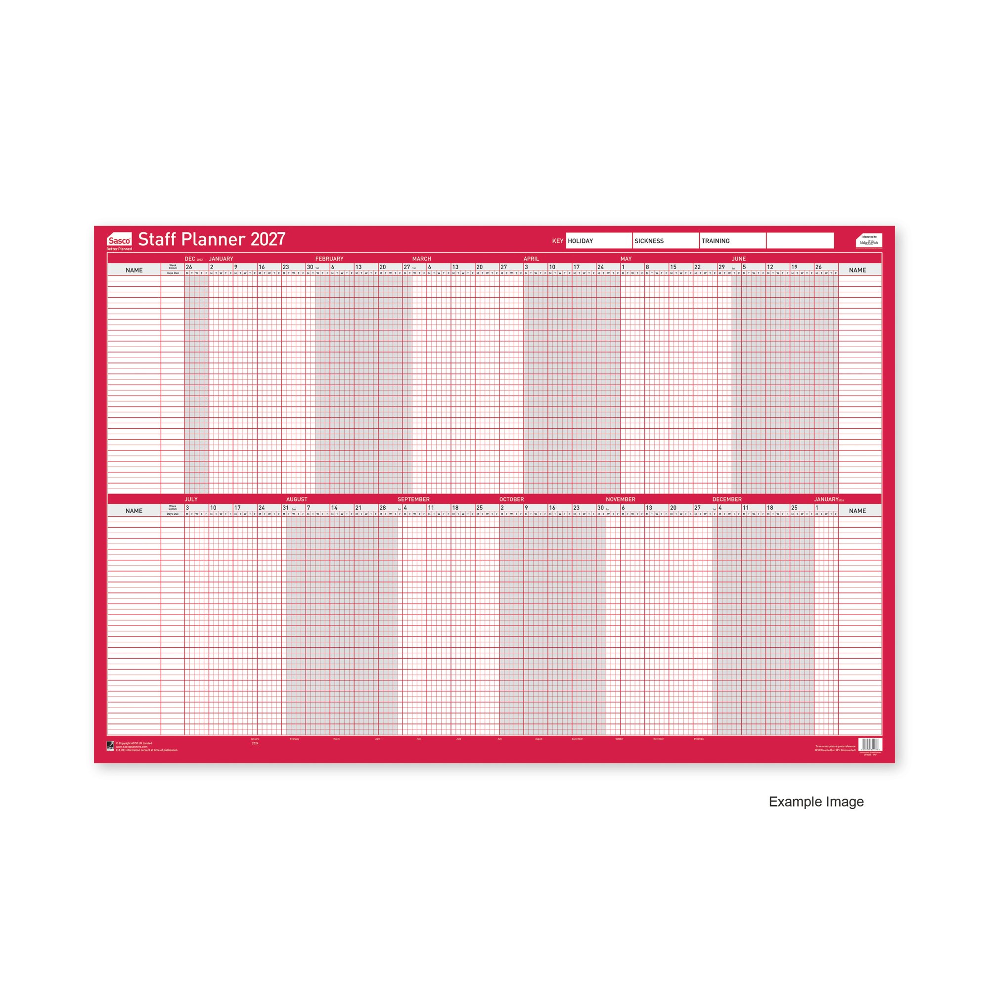 Sasco Staff Planner Unmounted 2027 2410300