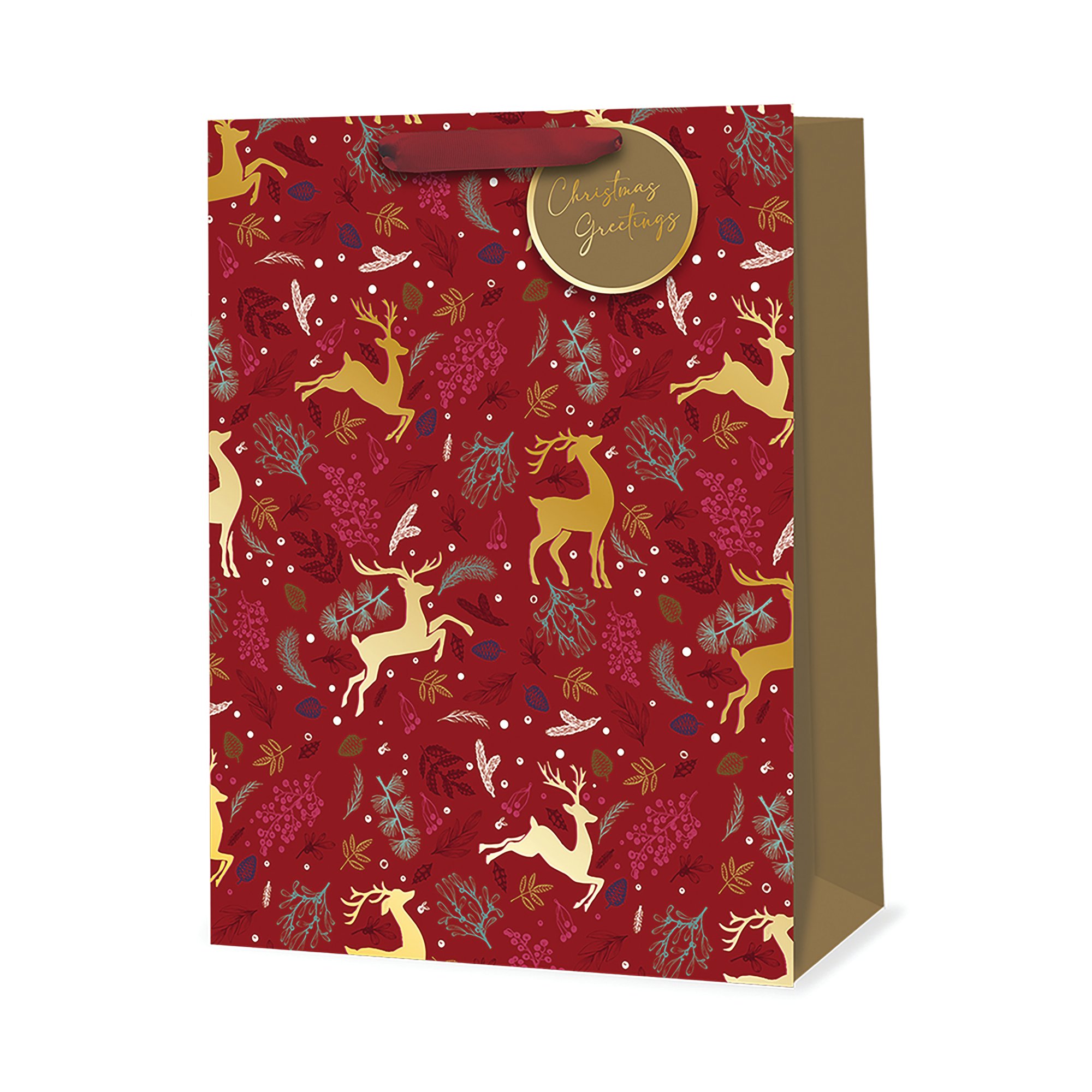 Christmas Reindeer Gift Bag Extra Large Pack of 6 X9307A/FSC