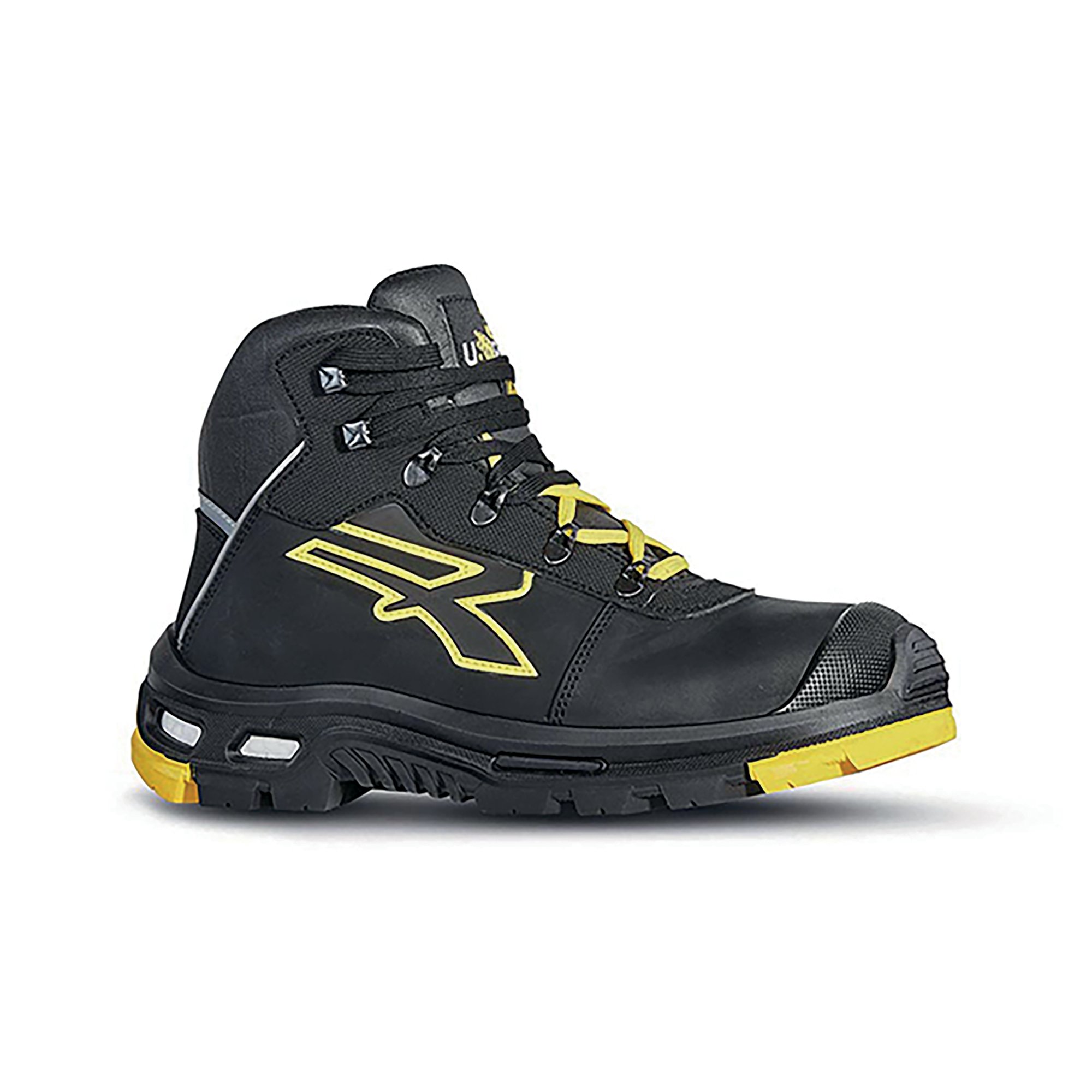 U.Power Cosmo Safety S3 Aluminium Toe Cap Leather Upper Boot 1Pr Black 8 UPRL1052408