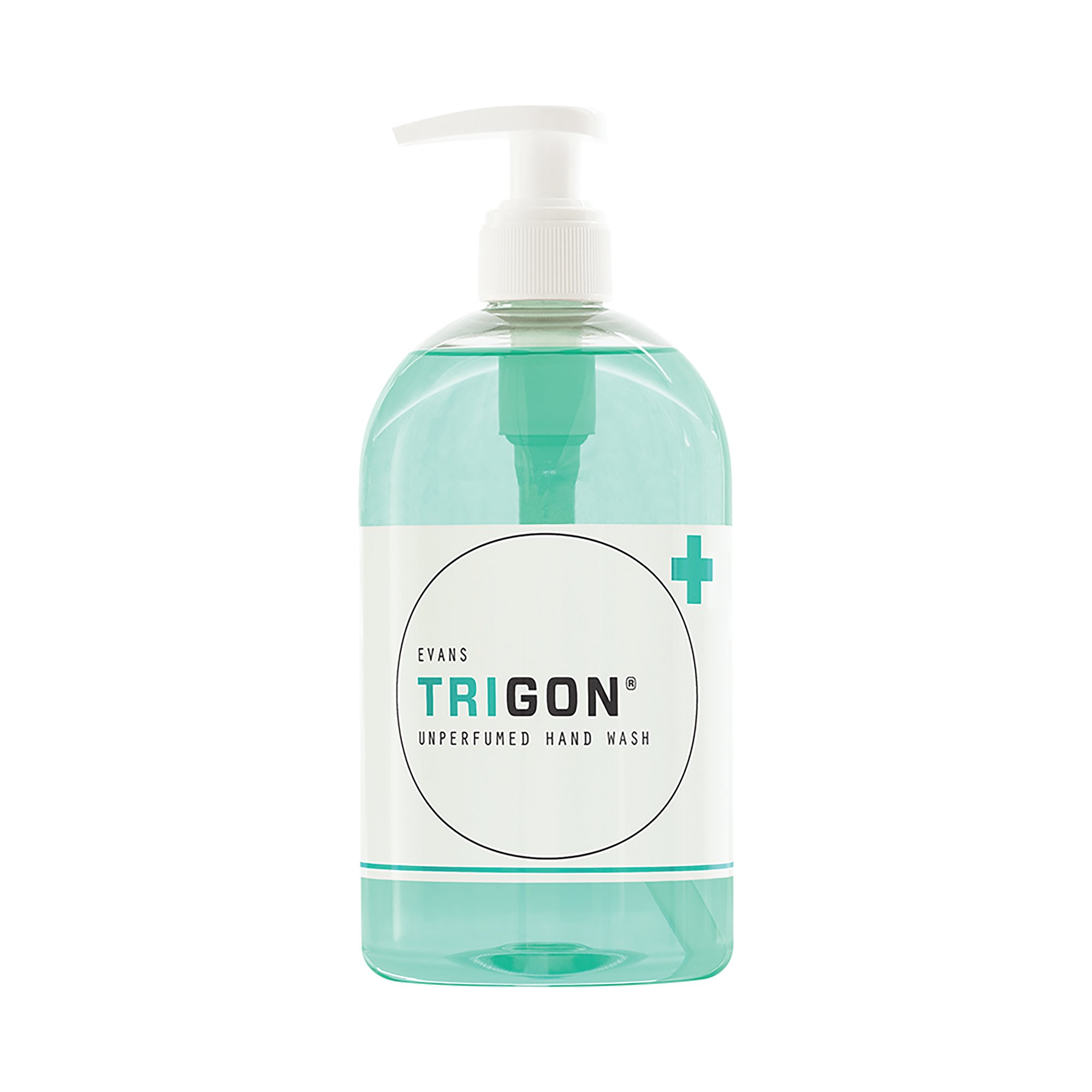 Evans Trigon Unperfumed Handwash + Dispenser 500ml Pack of 6 A050FEV