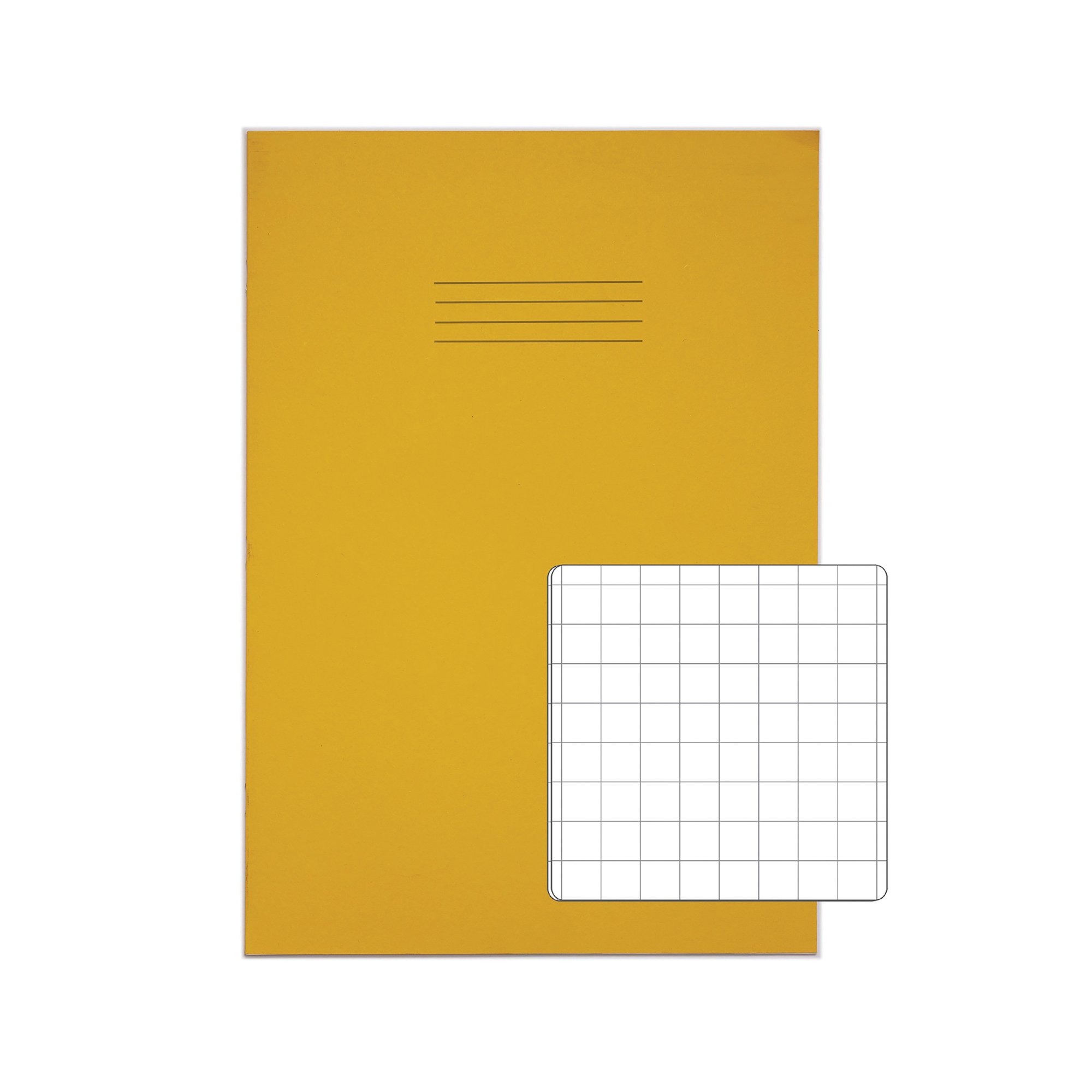 Rhino Exercise Book 80 Page A4 10mm Squares Yellow Contract (Pack of 50) VEXV668-215-0