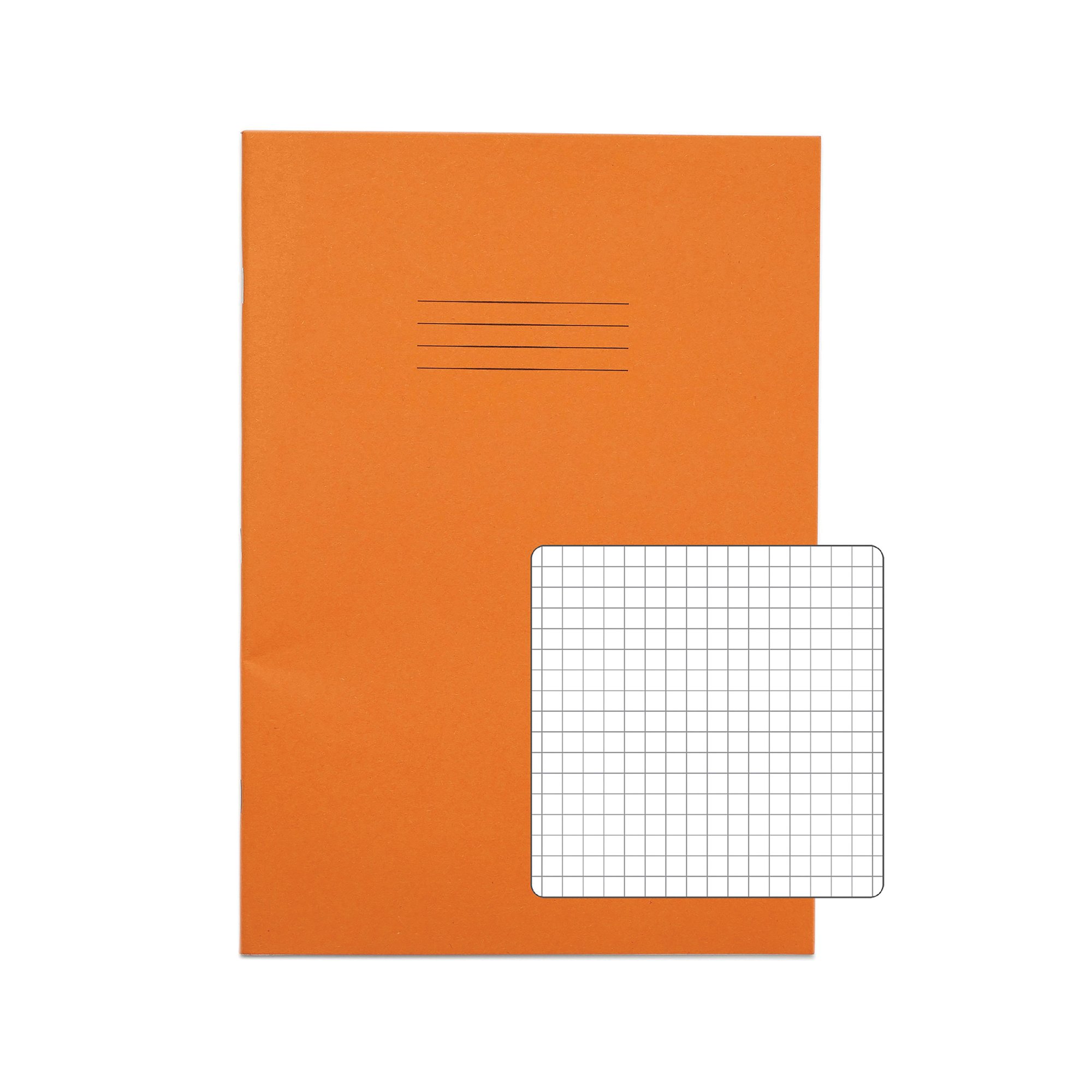 Rhino Exercise Book 80 Page A4 5mm Squares Orange Contract (Pack of 50) VEXV668-525-8
