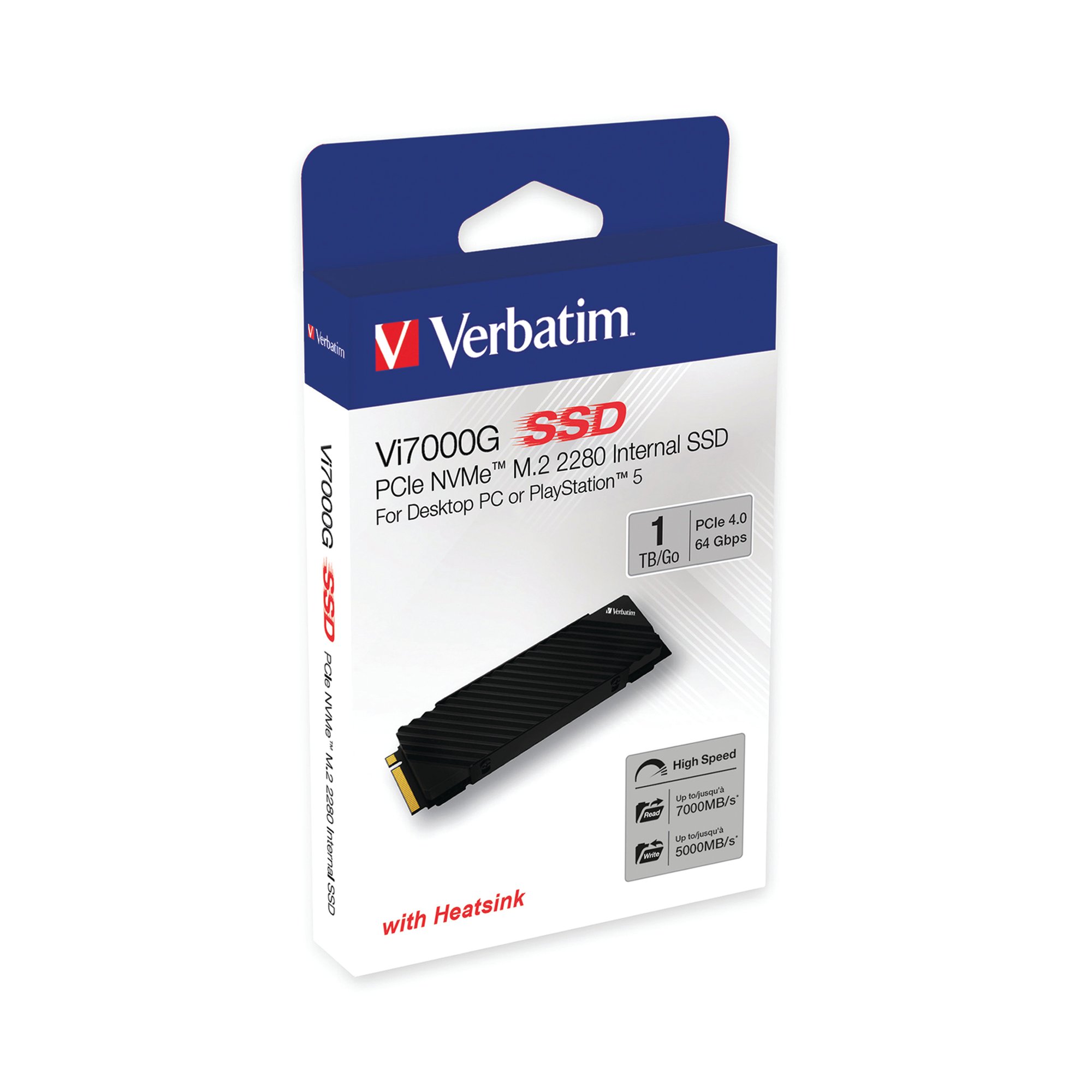 Verbatim Vi7000G PCIe NVMe M.2 2280 Internal Solid State Drive 1TB 49367