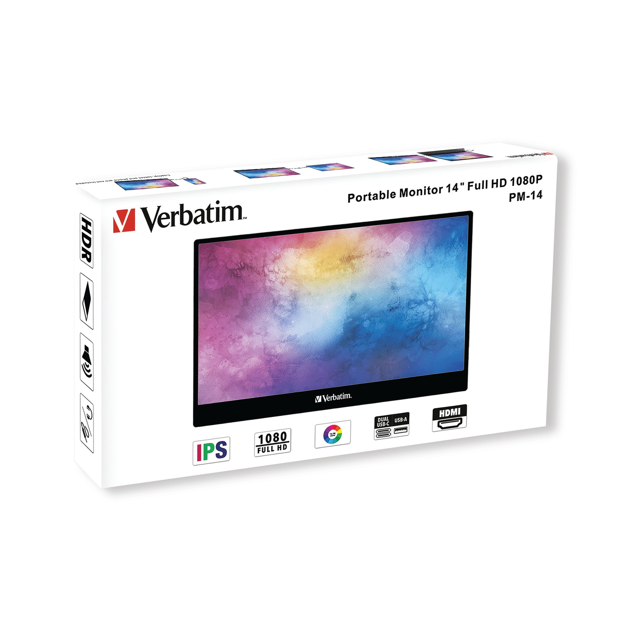 Verbatim PM-14 14 inch Portable Monitor IPS Full HD 49590