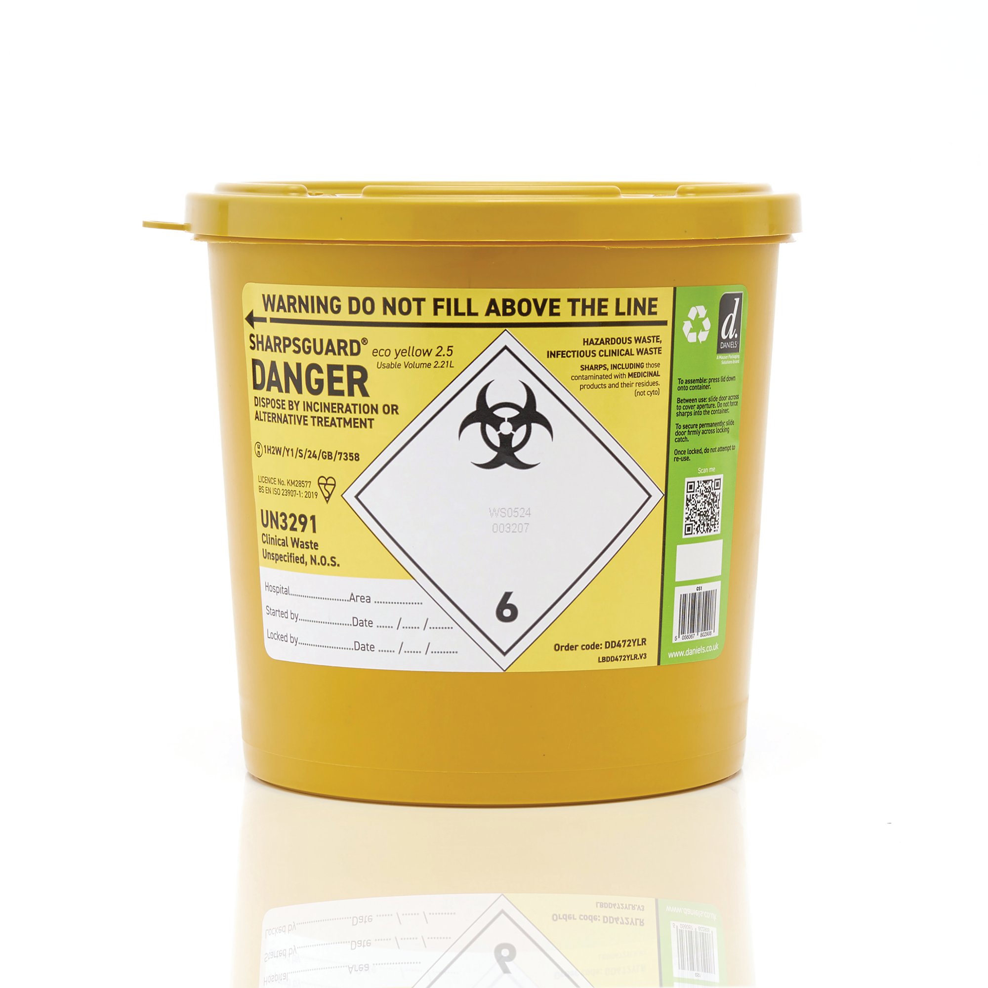Wallace Cameron Sharps Disposal Container 2.5L 51066