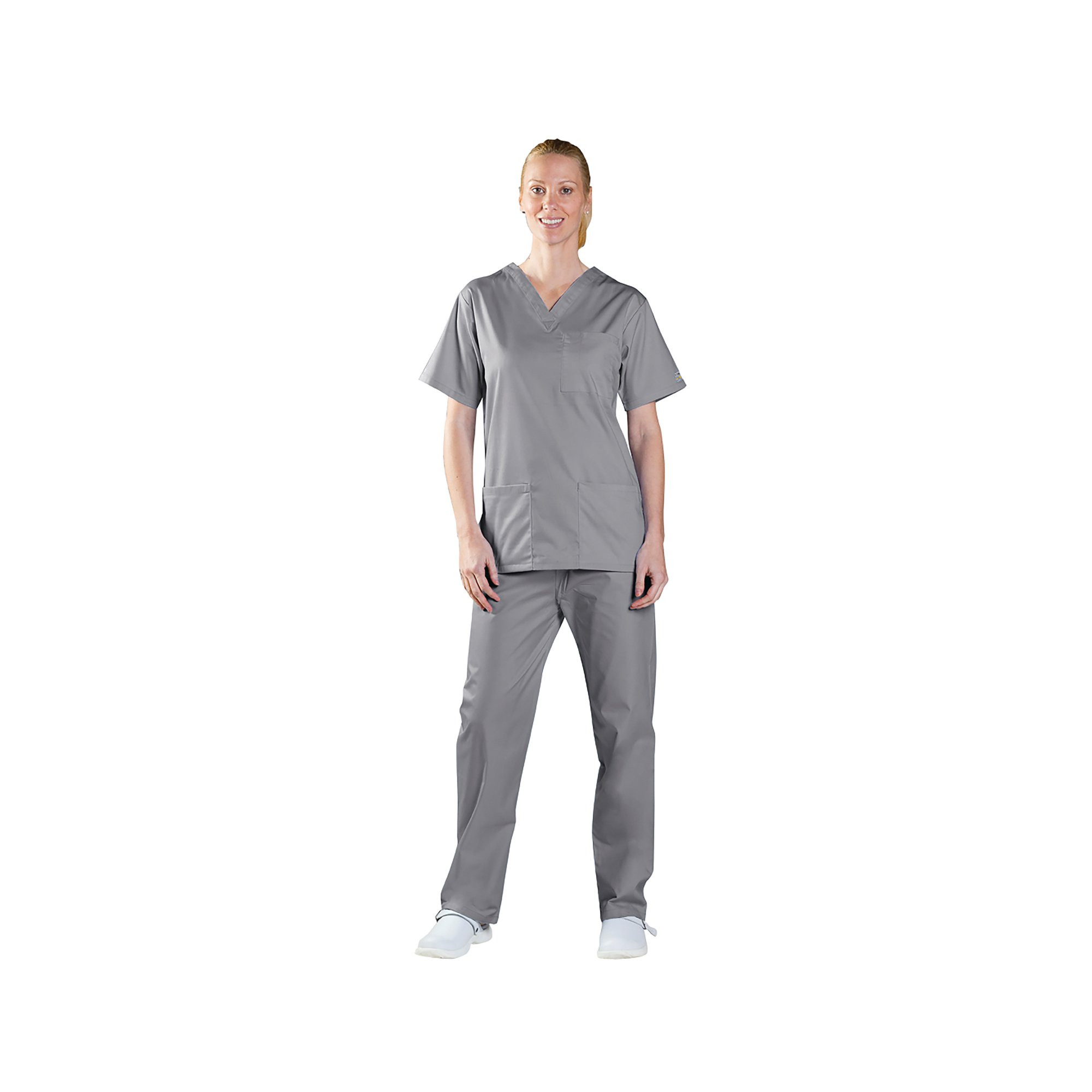 Unisex Smart Scrub V-Neck Top Storm Grey L 434NPH/STOR/L