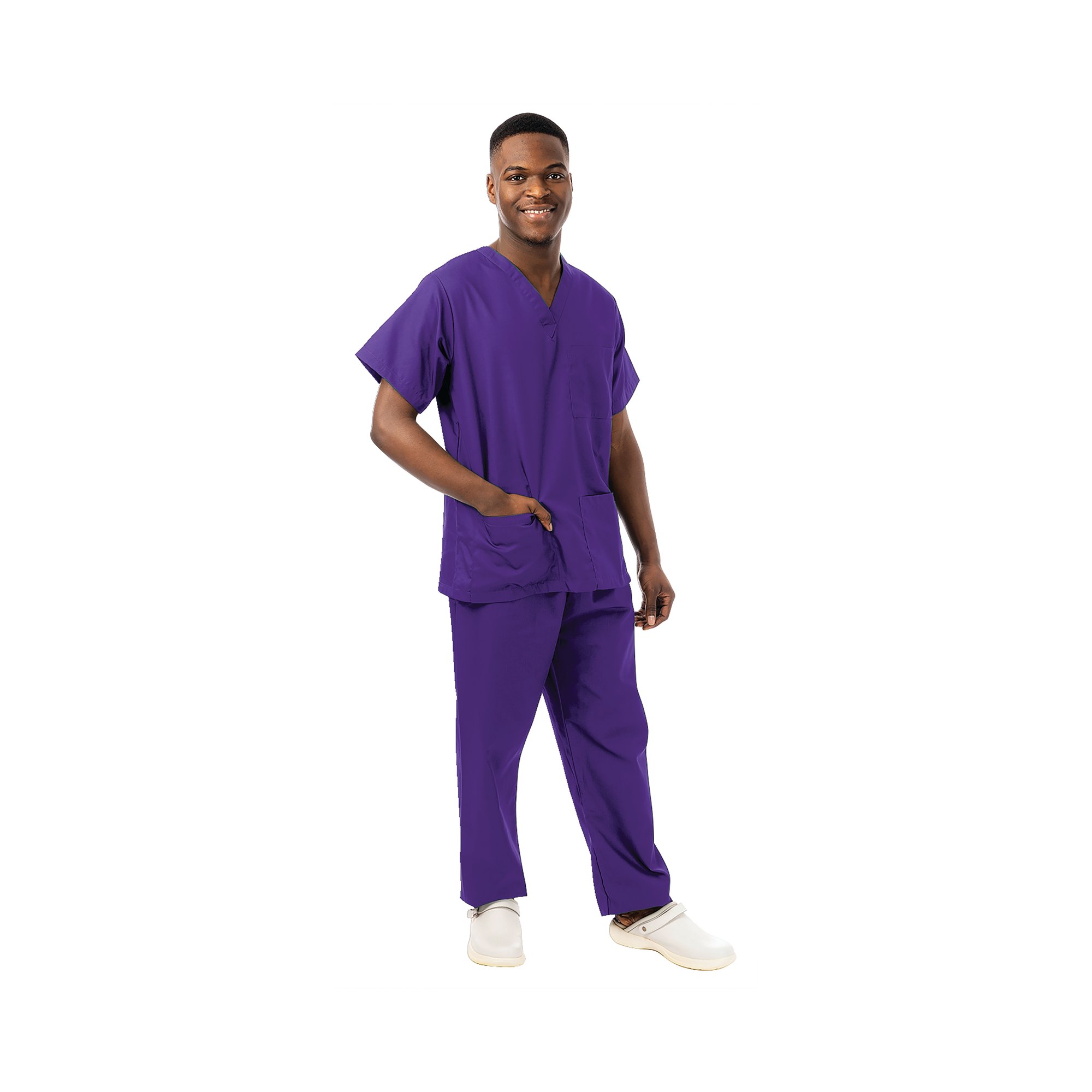 Unisex Smart Scrub V-Neck Top Purple XL 434NPH/PURP/XL