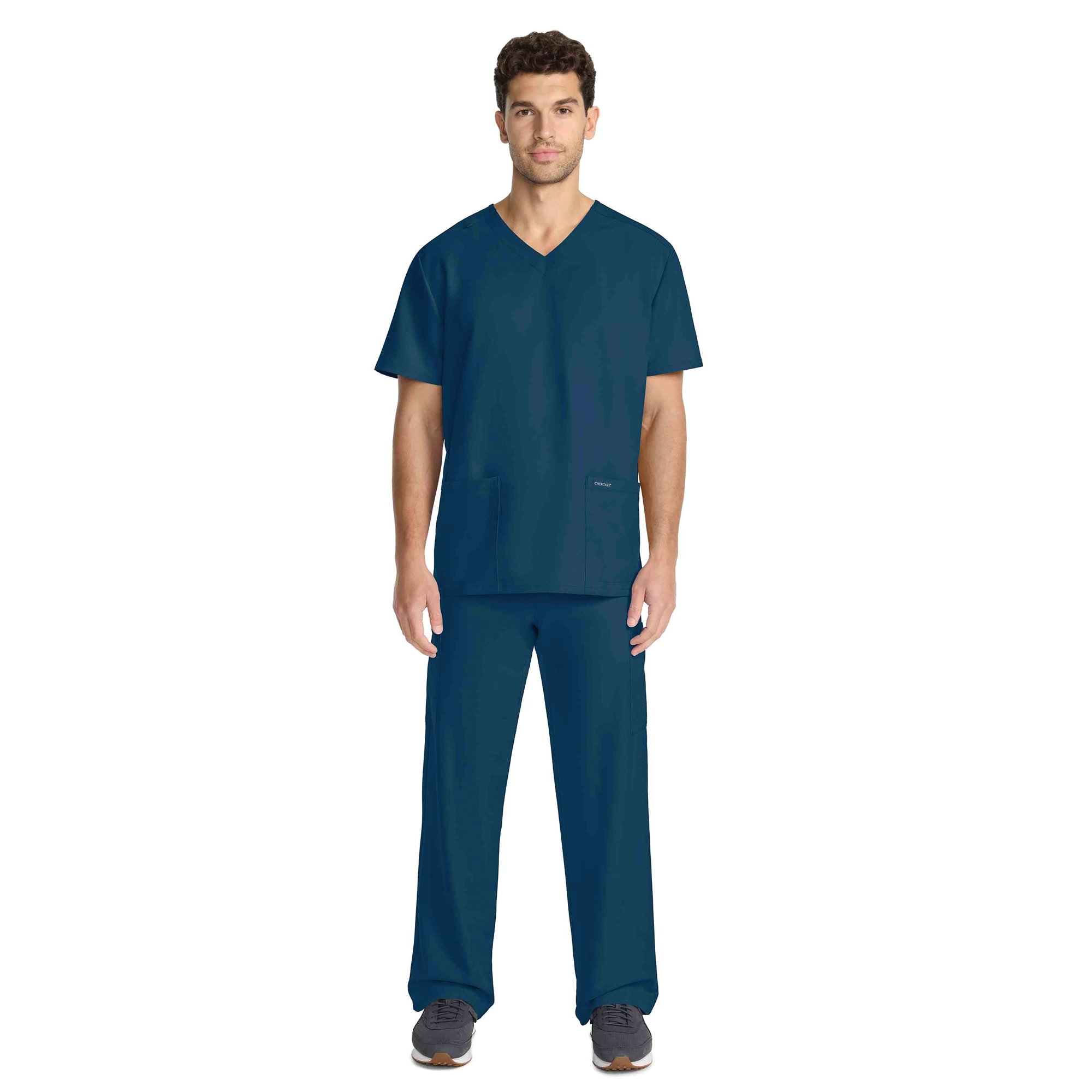Cherokee Originals V-Neck Scrub Top Carib Blue L CKE00014A/CARI/L
