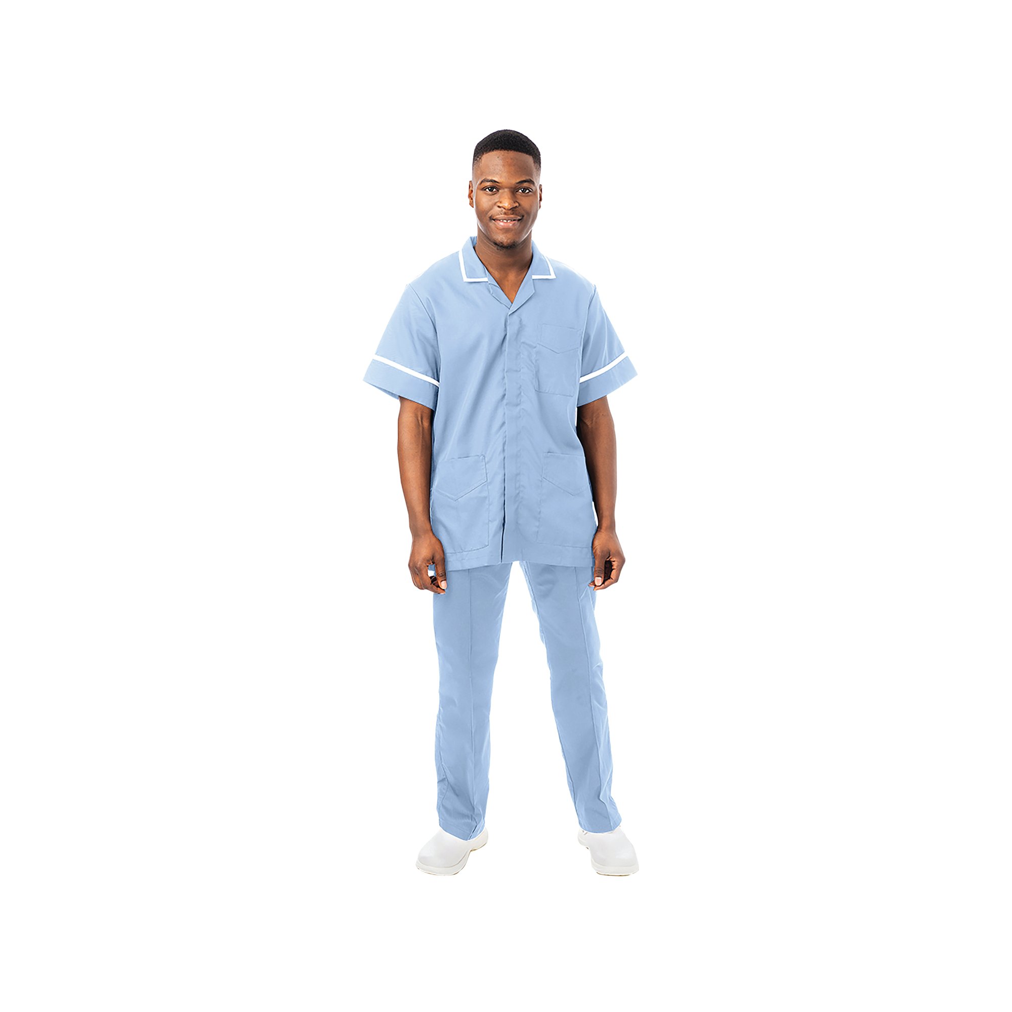 Work in Style Philip Male Tunic Sky Blue/White 46in PHILZSKYYWHIT46