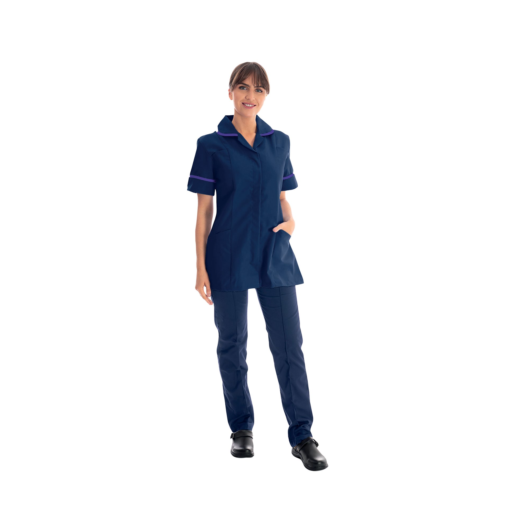 Work Style Female Nursing Tunic Navy/Purple 42 DVDTR/NAV/PUR/42