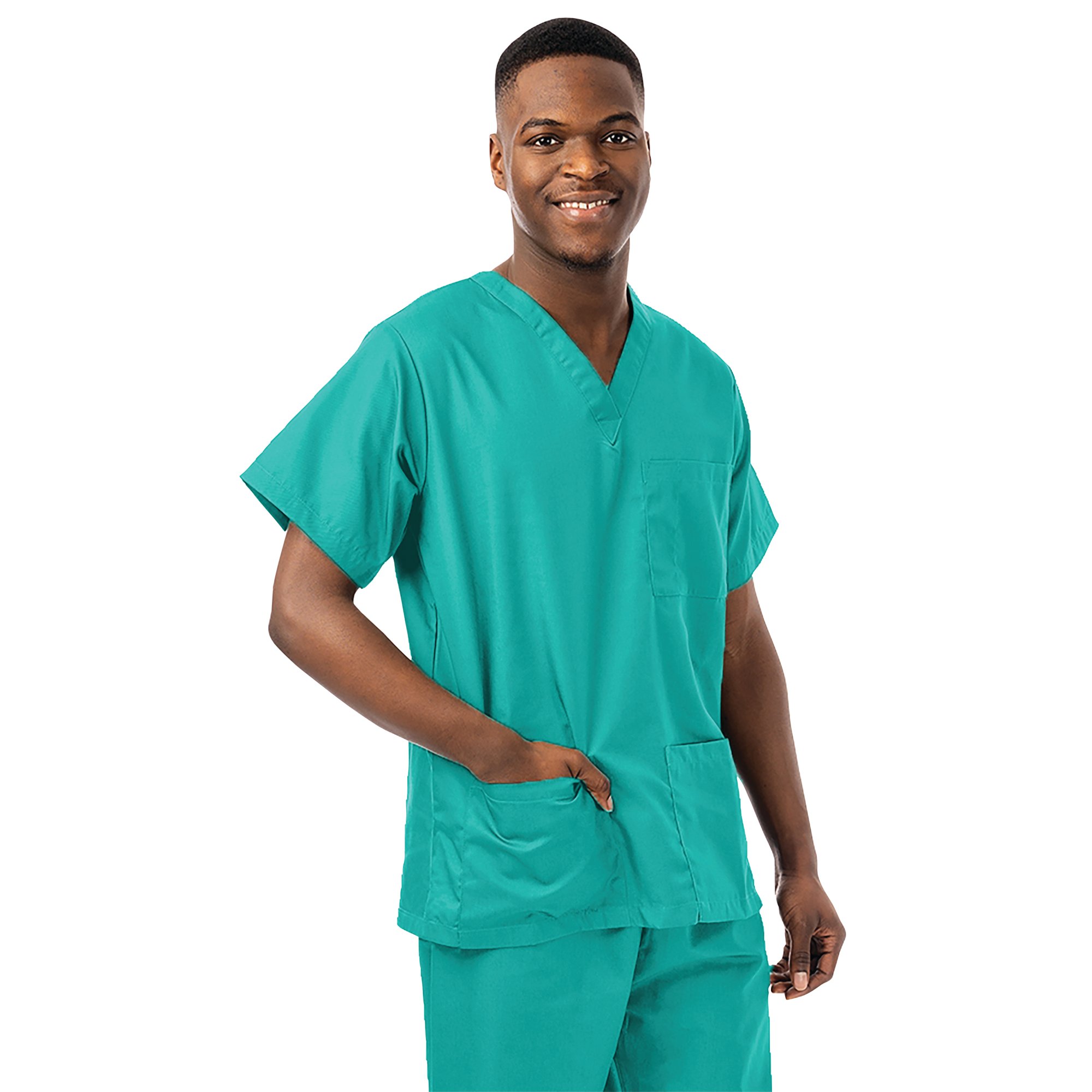 Unisex Lightweight Scrub Top Jade Green S 334LW/JADE/S