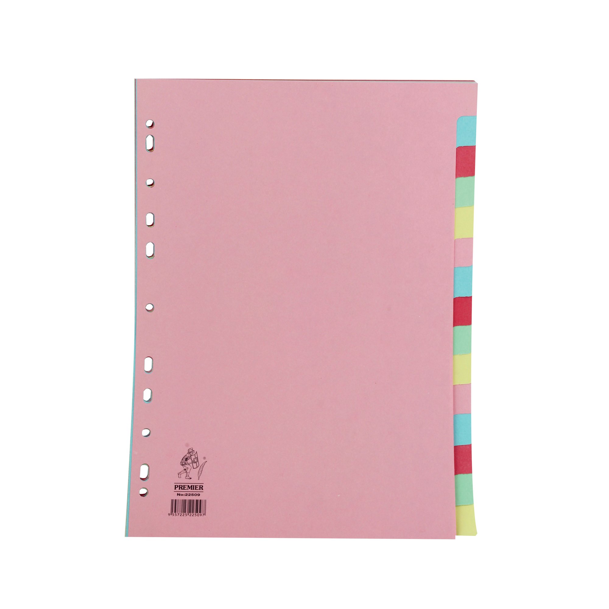 A4 Manilla Divider 110gsm 15-Part Pink with Assorted Tabs WX01516