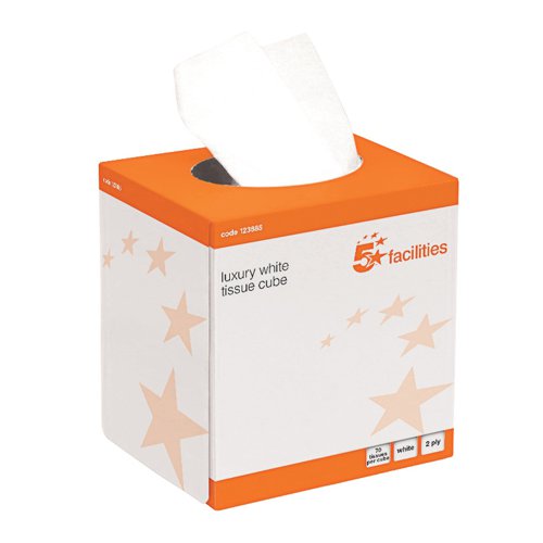 5 Star Facilities luxury facial tissues are soft, strong and absorbent. Ideal for everyday use.