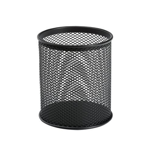 5 Star Office modern and stylish black mesh pen pot. Scratch resistant and non-marking base. Design may vary.